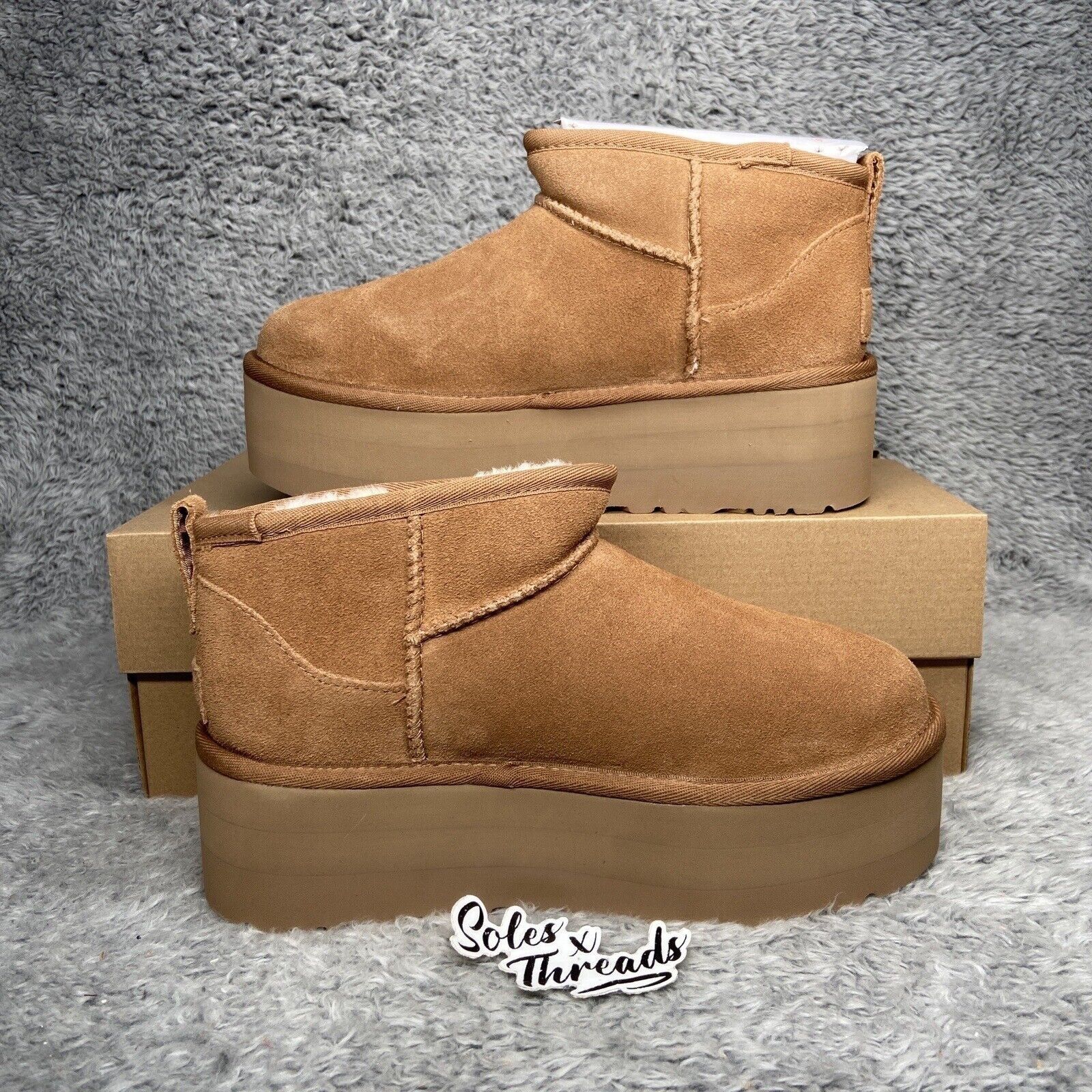 Ugg UGG Classic Ultra Mini Platform Boots Size 8 Women Chestnut Size US 8 / IT 38 - 2 Thumbnail