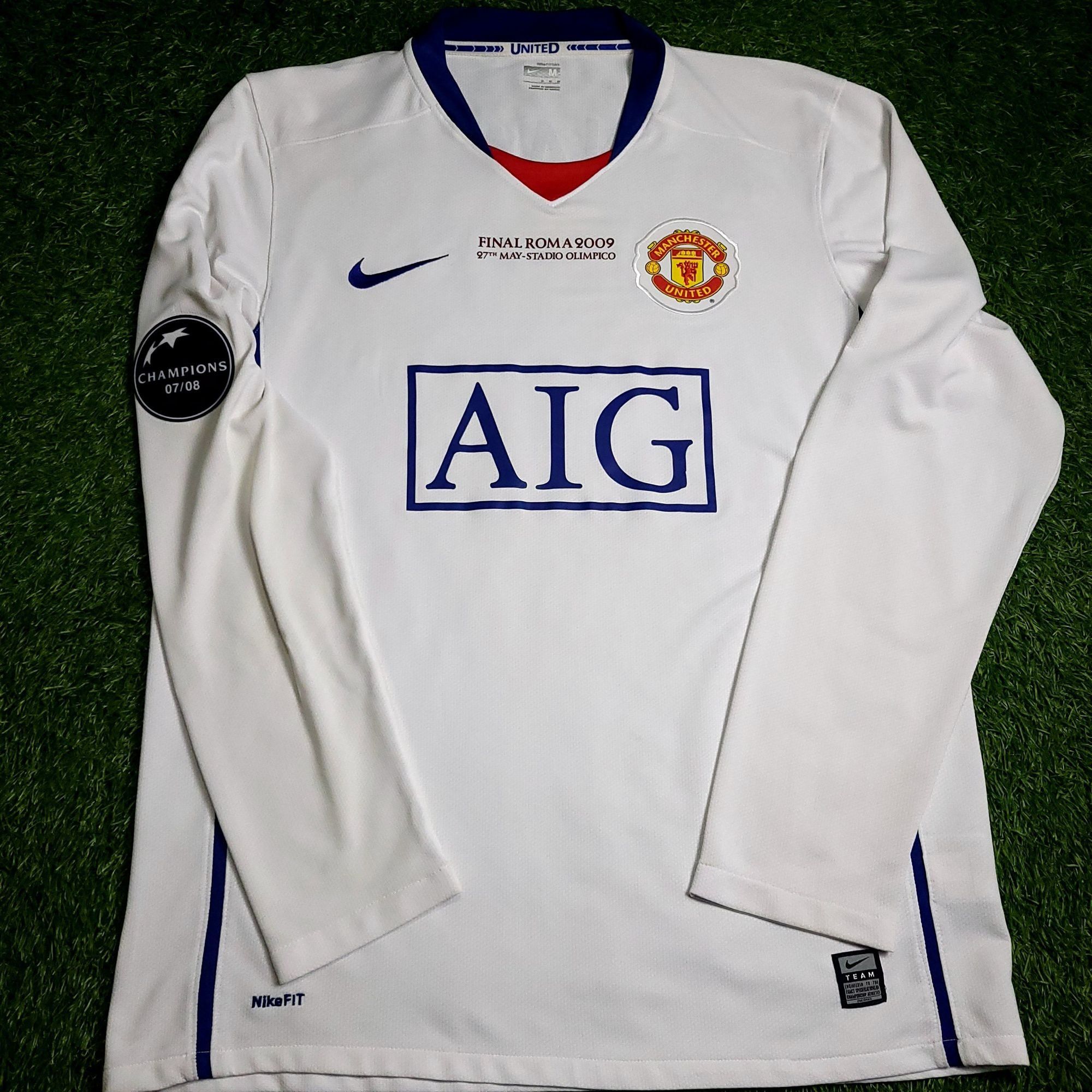 Nike Ronaldo Manchester United UEFA FINAL 2008 2009 Soccer Jersey Size US M / EU 48-50 / 2 - 2 Thumbnail