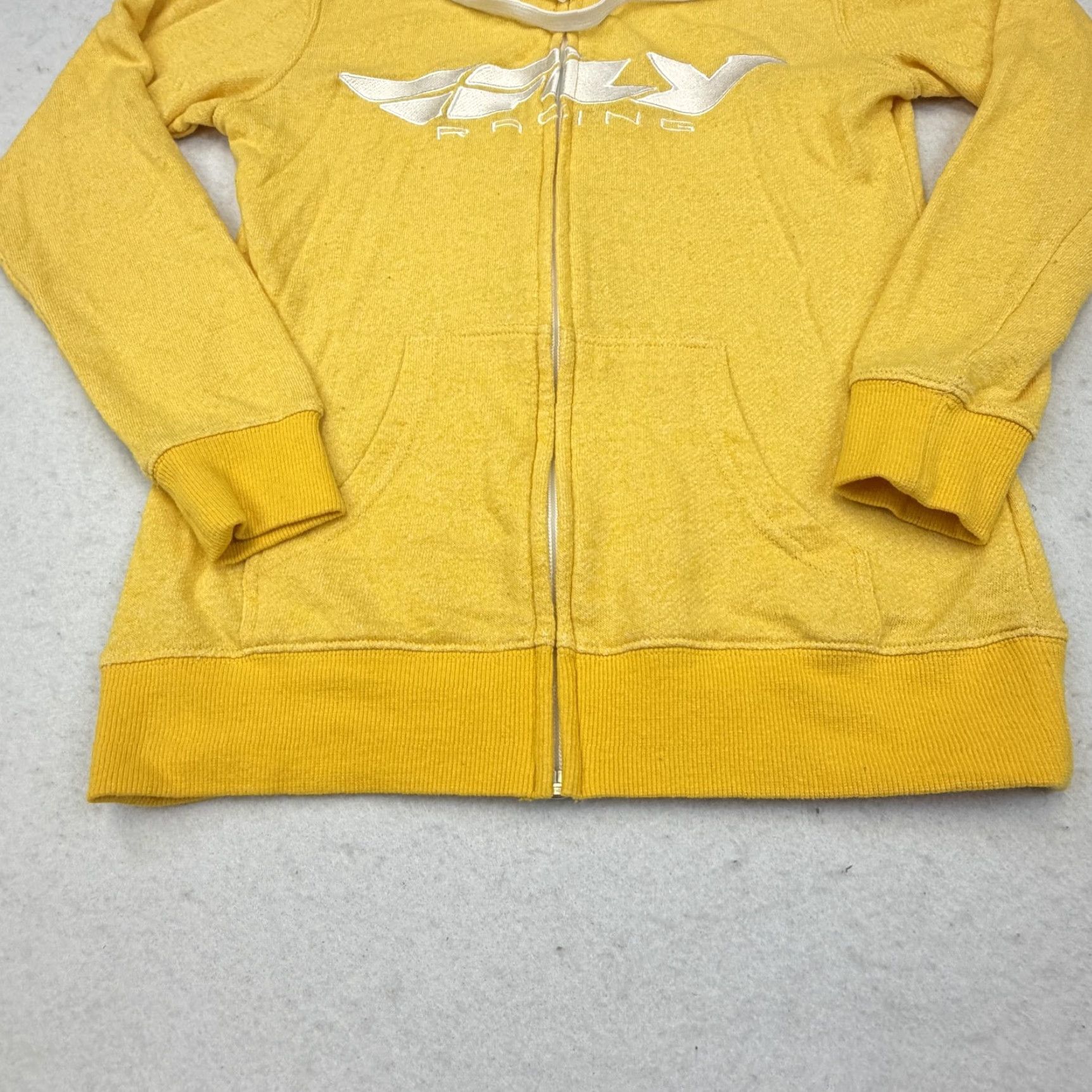 Logo 7 Fly Racing Hoodie Mens Small Yellow Full Zip Graphic Motorcycle Logo Sweatshirt Size US S / EU 44-46 / 1 - 3 Thumbnail