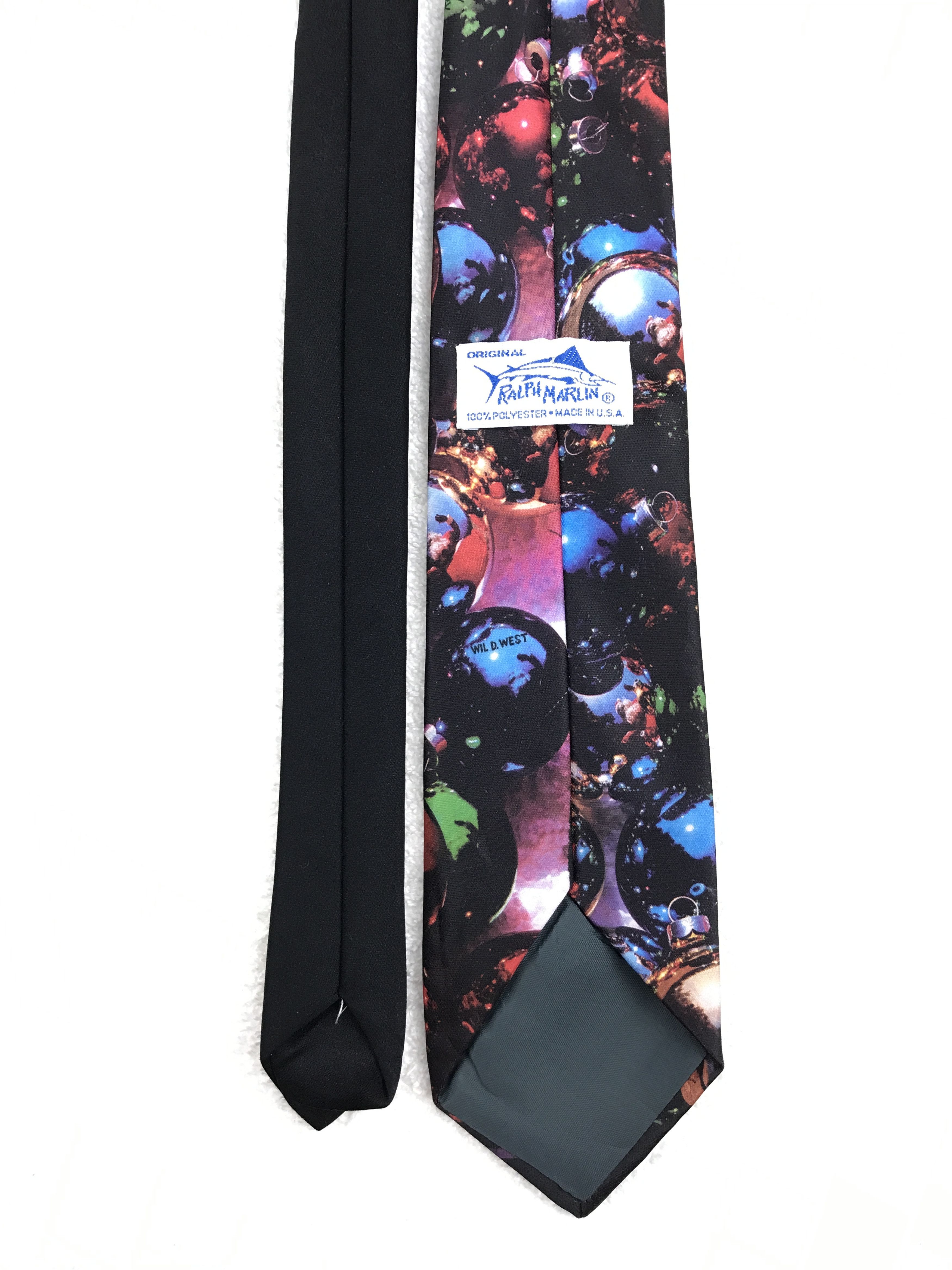 Ralph Marlin × Vintage Vintage Ralph Marlin 100% Polyester Necktie Size ONE SIZE - 4 Thumbnail