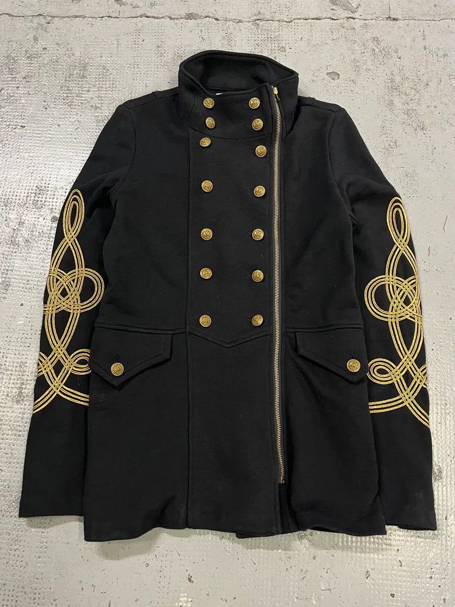Polo Ralph Lauren 2010s Ralph Lauren Asymmetrical Zip Buttoned Officer Black Jacket Size US S / EU 44-46 / 1 - 1 Thumbnail