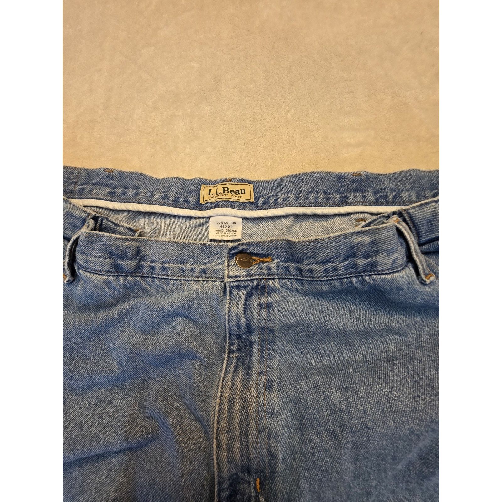 L.L. Bean LL Bean Men's Size 46x29 Comfort Waist 100% Cotton Blue Jean Size US 44 / EU 60 - 2 Thumbnail