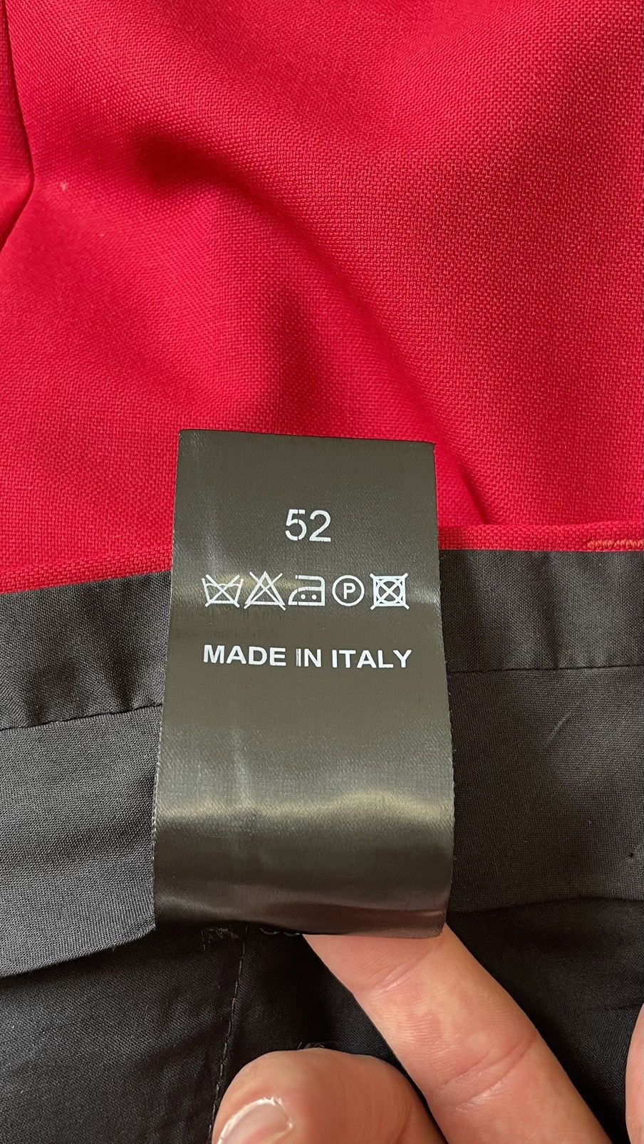 Raf Simons S/S 19 Red Wool Trousers With ‘Double Hem’ Size US 36 / EU 52 - 7 Thumbnail