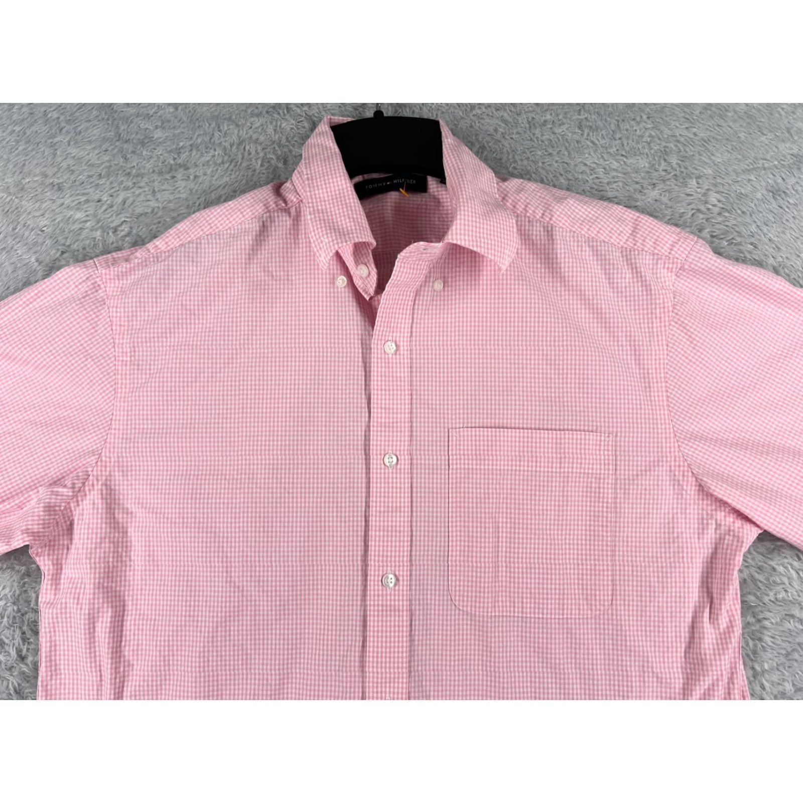 Tommy Hilfiger Tommy Hilfiger Button-Up Shirt Men 15.5 Pink Plaid Long Sleeve Regular Fit Size US M / EU 48-50 / 2 - 4 Thumbnail