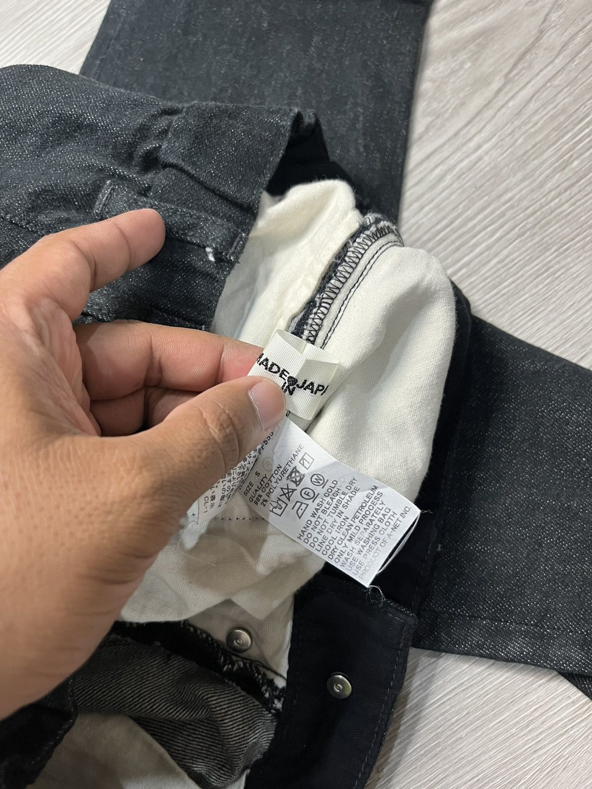 CABANE de ZUCCa × Issey Miyake × Japanese Brand Cabane De Zucca Asymmetrical Multi Button Denim Size US 30 / EU 46 - 14 Thumbnail