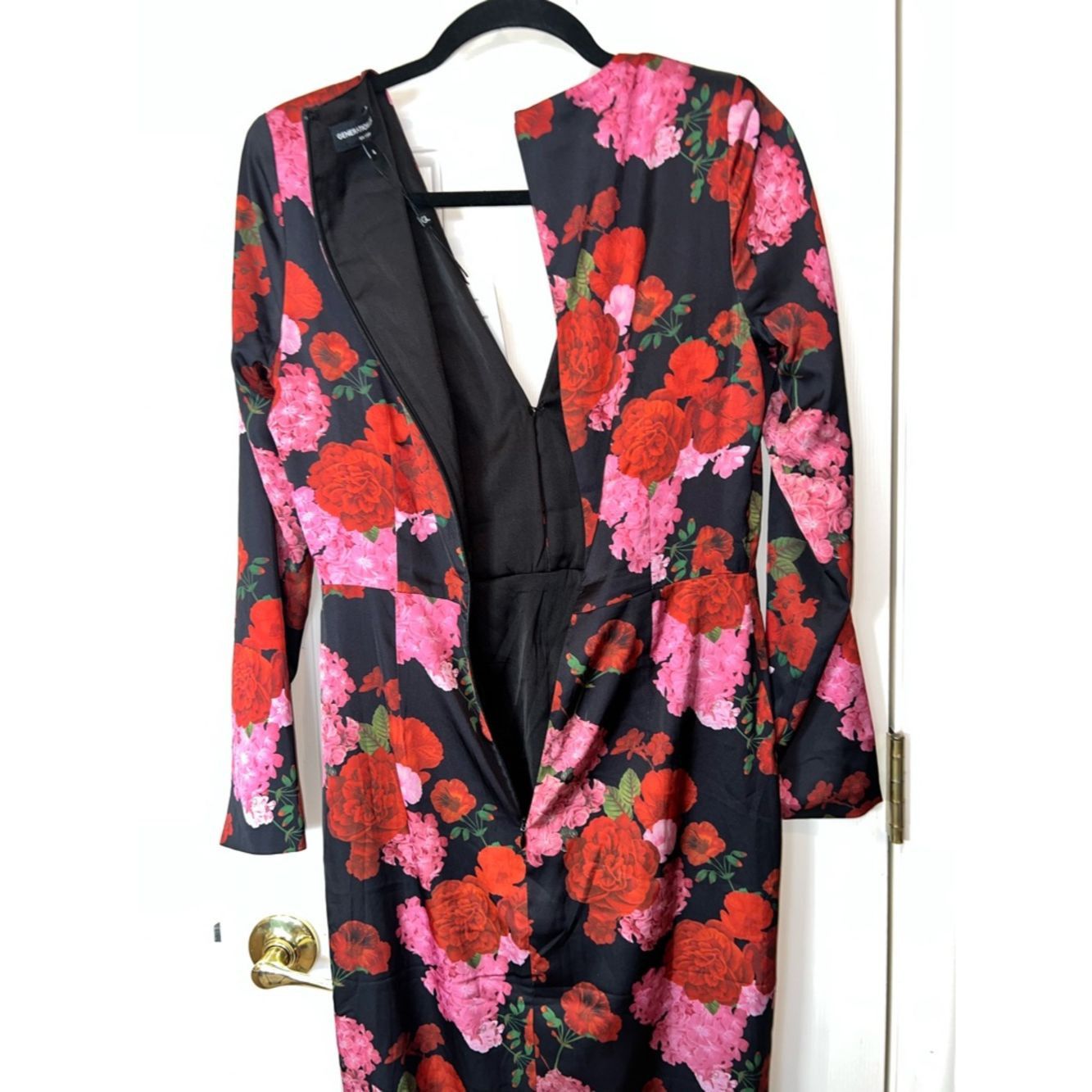 Generation Love Generation Love Silvanna Floral Satin Maxi Dress Red Pink B Size S / US 4 / IT 40 - 8 Thumbnail
