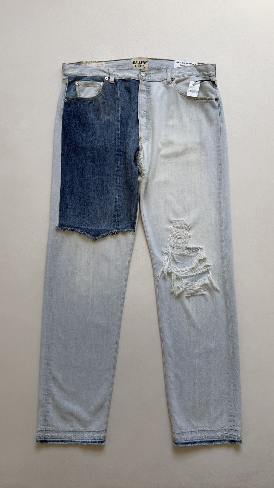 Gallery Dept. Ken 5001 Reworked Washed Blue Jeans Size US 36 / EU 52 - 22 Thumbnail
