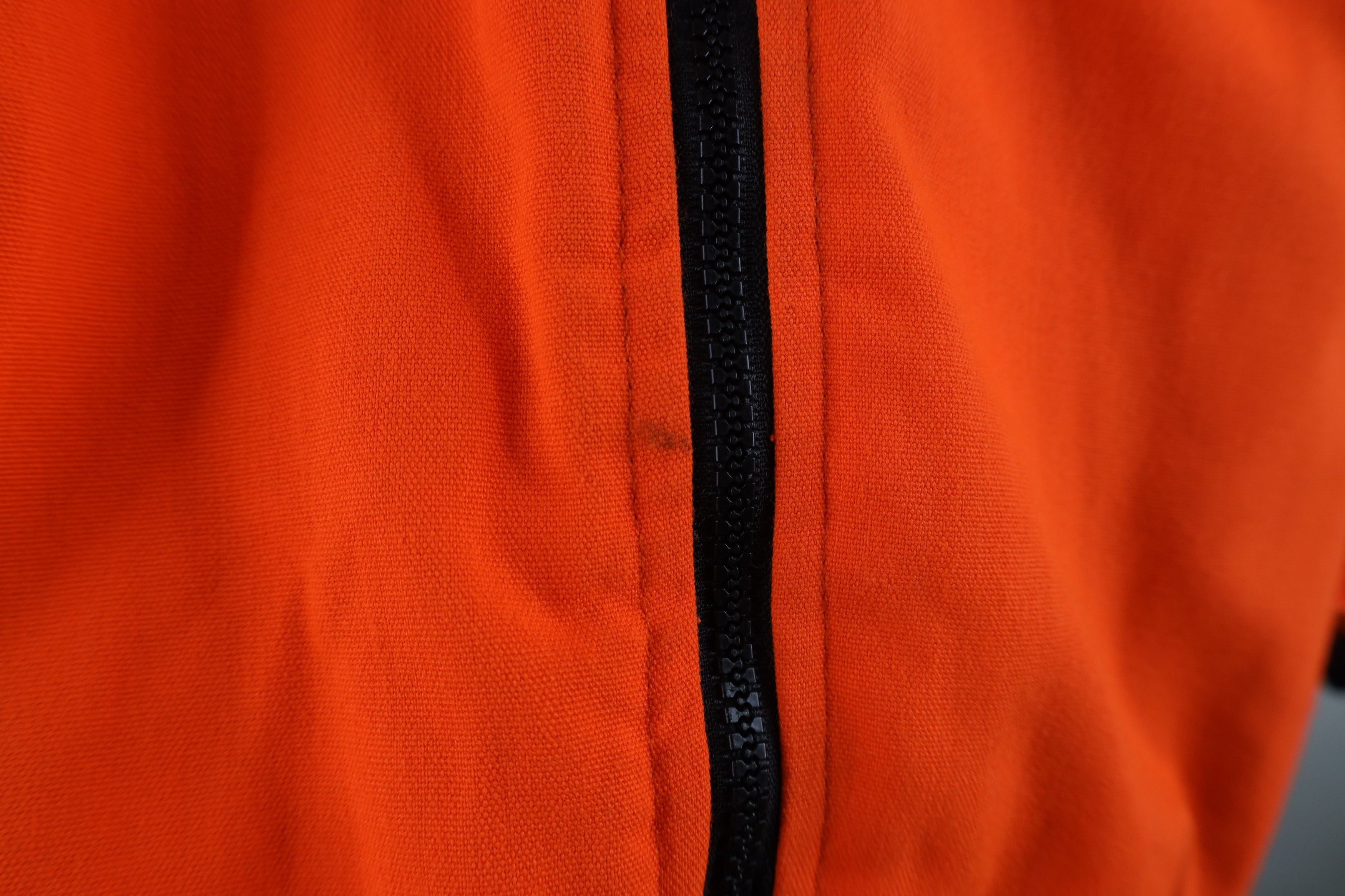 Vintage 90s Abrams Towing Quilted Bomber Jacket Blaze Orange