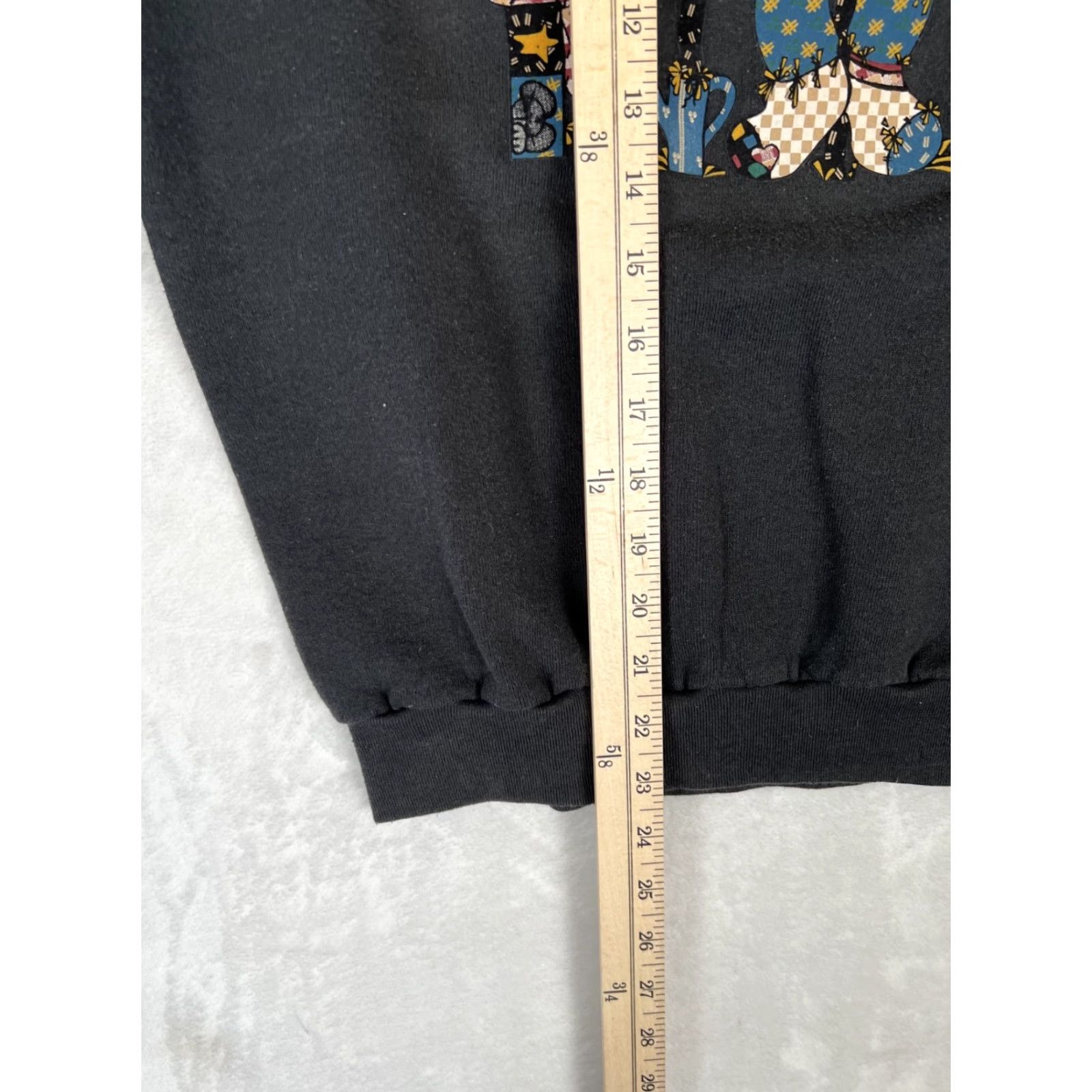 Hanes VINTAGE Hanes Sweatshirt Women's Large Black Just Hanging On 80s 90s USA Made Embroidered Pullover Crew Neck Long Sleeve Fall Activewear Mens? Size L / US 10 / IT 46 - 4 Thumbnail