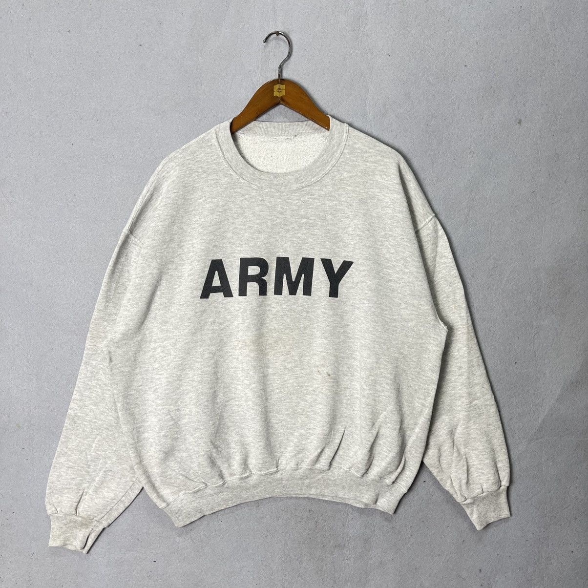 Vintage Vintage Military Style “ARMY” Crewneck Sweatshirt Grey Size US XXL / EU 58 / 5 - 1 Thumbnail