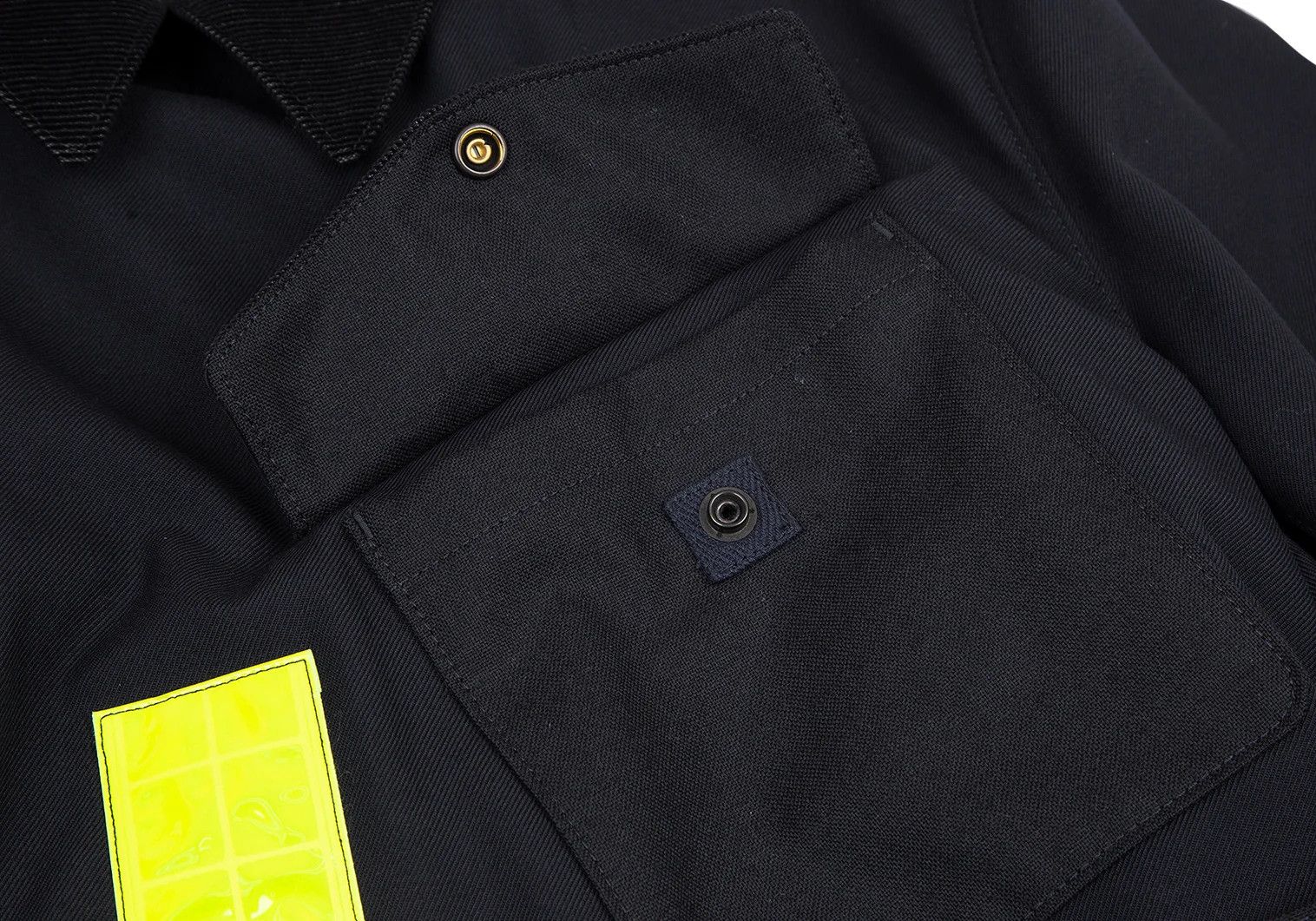 Junya Watanabe Reflective Decor Wool Coat in Navy Yellow, Size S Size US S / EU 44-46 / 1 - 5 Thumbnail
