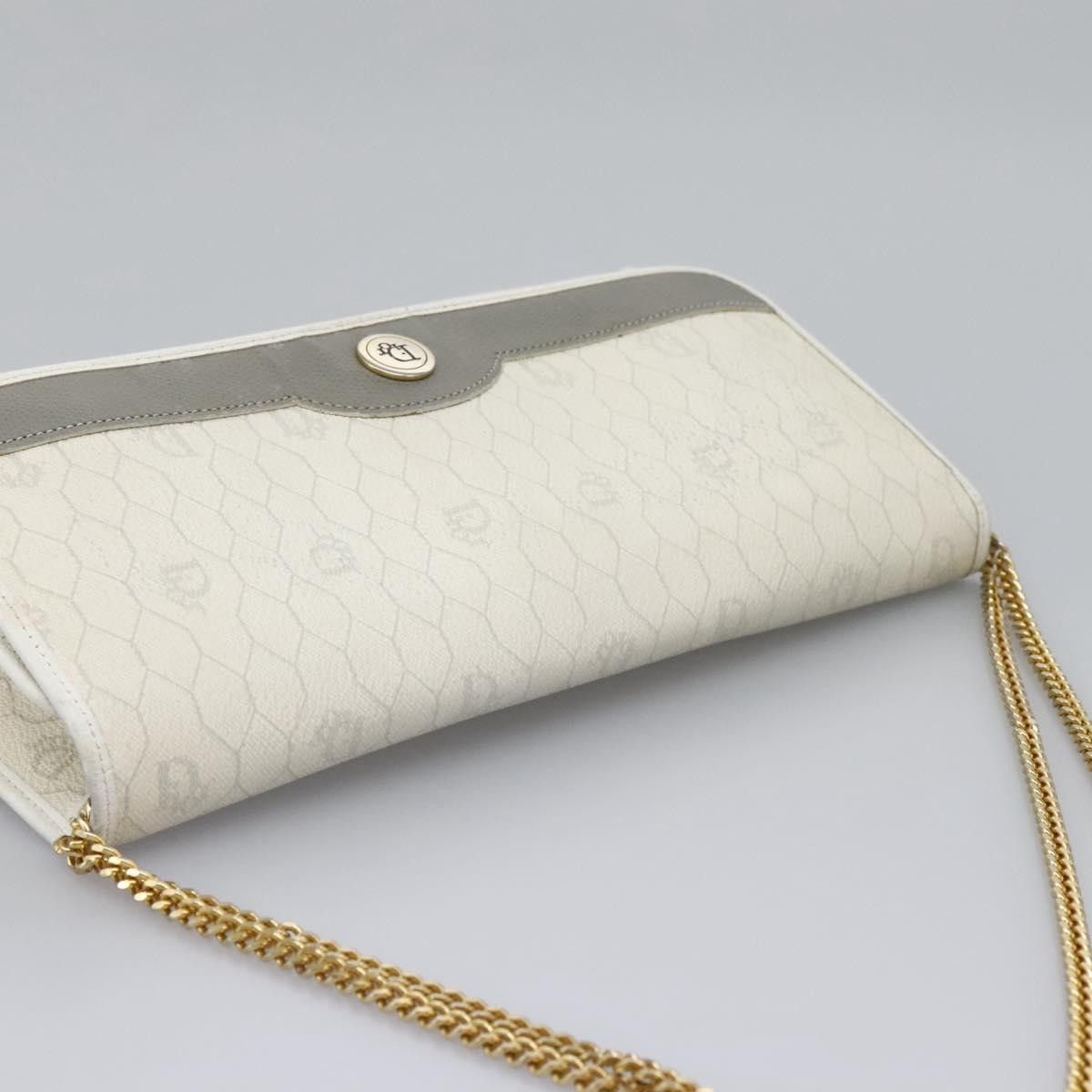 Dior DIOR Honeycomb Canvas Chain Shoulder Bag Pvc Leather White Size ONE SIZE - 7 Thumbnail