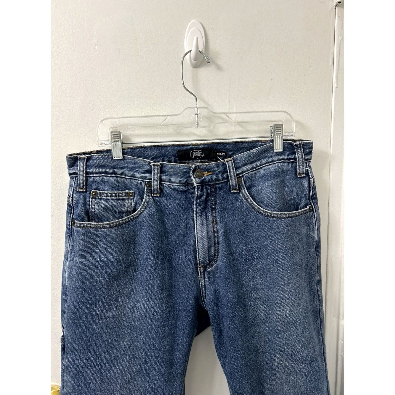 Denime Berkley Jensen Jeans Strai ght Leg Flannel Lined Denim Mens 32x30 Blue YKK Pocket 5-Pocket Size US 32 / EU 48 - 2 Thumbnail
