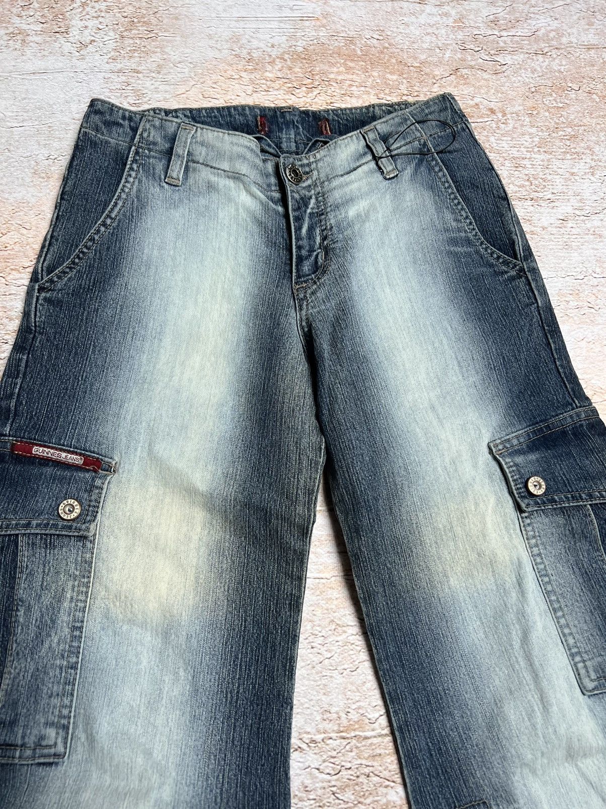 Vintage Vintage Japanese super flare cargo jeans Size 27" / US 4 / IT 40 - 5 Thumbnail