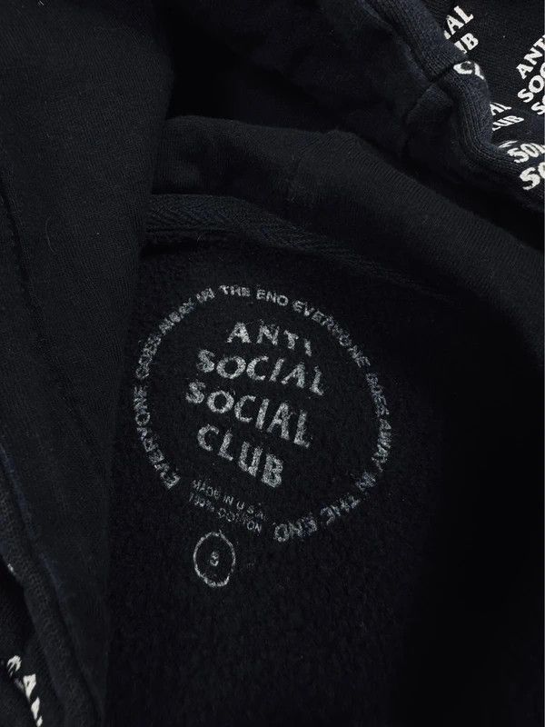Anti Social Social Club Anti Social Social Club Hoodie Black White S ASSC Size US S / EU 44-46 / 1 - 4 Thumbnail