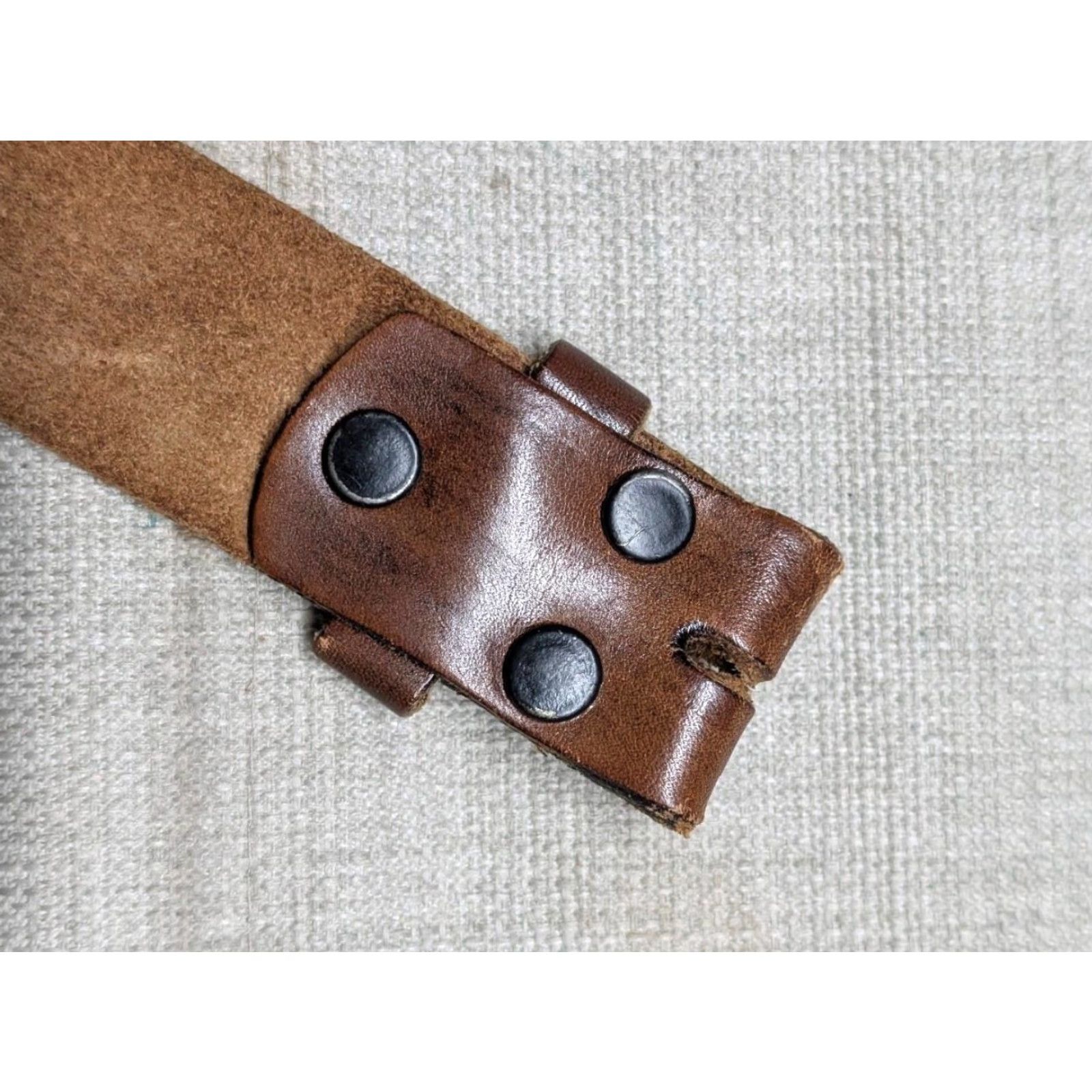 Vintage VINTAGE western belt Eagle brown leather 42 - belt - Men - Western Belt - Buckle - 1-3/8" - Cowhide - Eagle pattern - 42 waist - Brown - vintage Size 42 - 4 Thumbnail