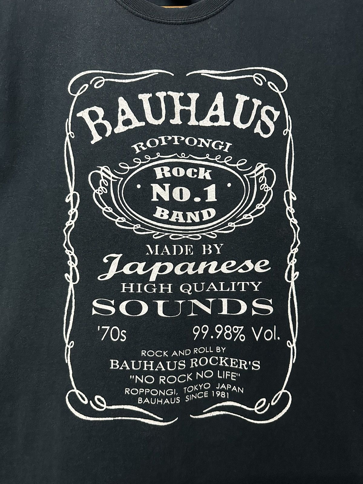 Band Tees Vintage Bauhaus Ropponhi Gothic Rock Sun Faded Tee Size US M / EU 48-50 / 2 - 2 Thumbnail