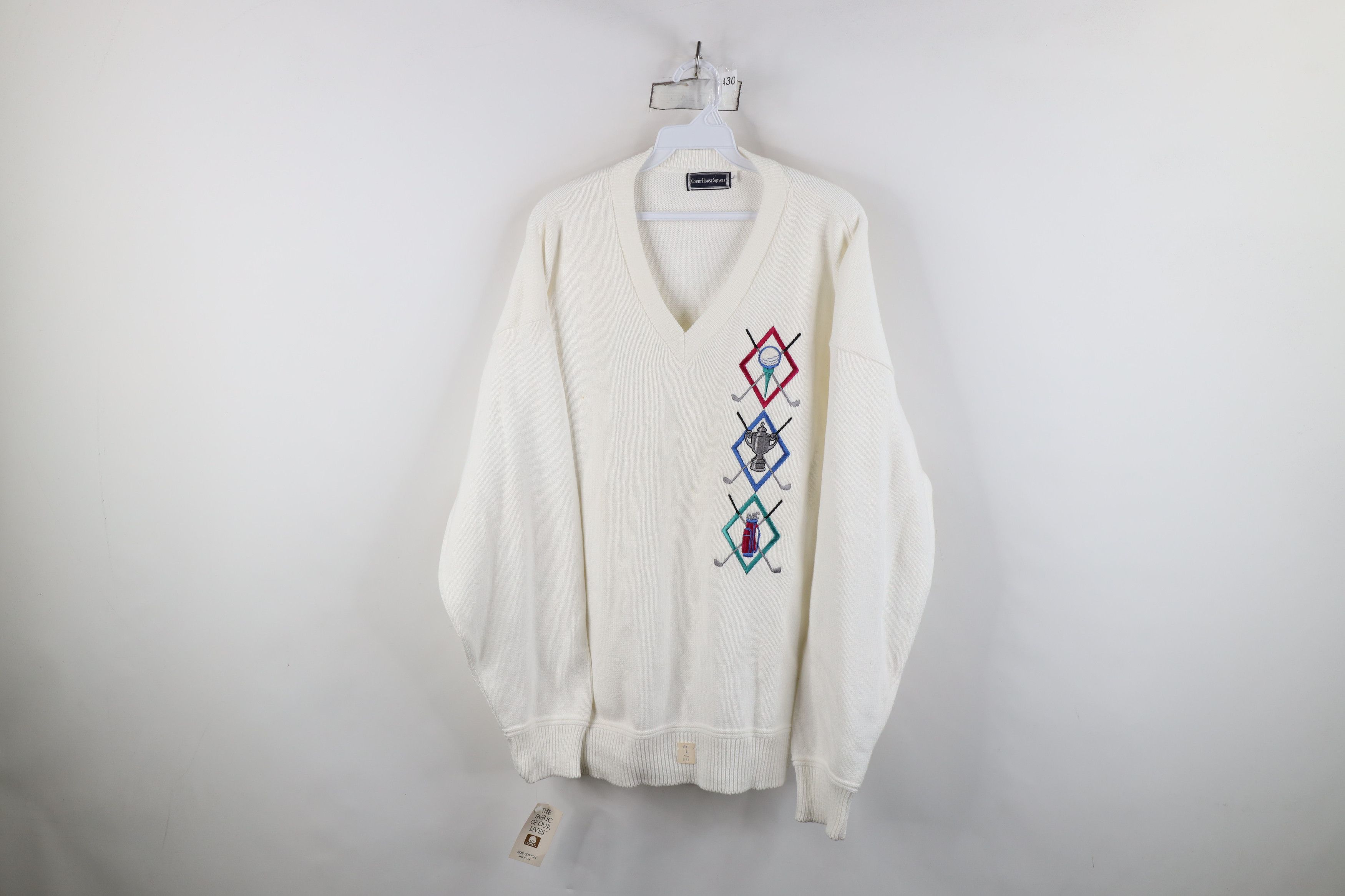 Vintage Deadstock Vintage 90s Streetwear Golf Knit Sweater USA Size US L / EU 52-54 / 3 - 1 Thumbnail