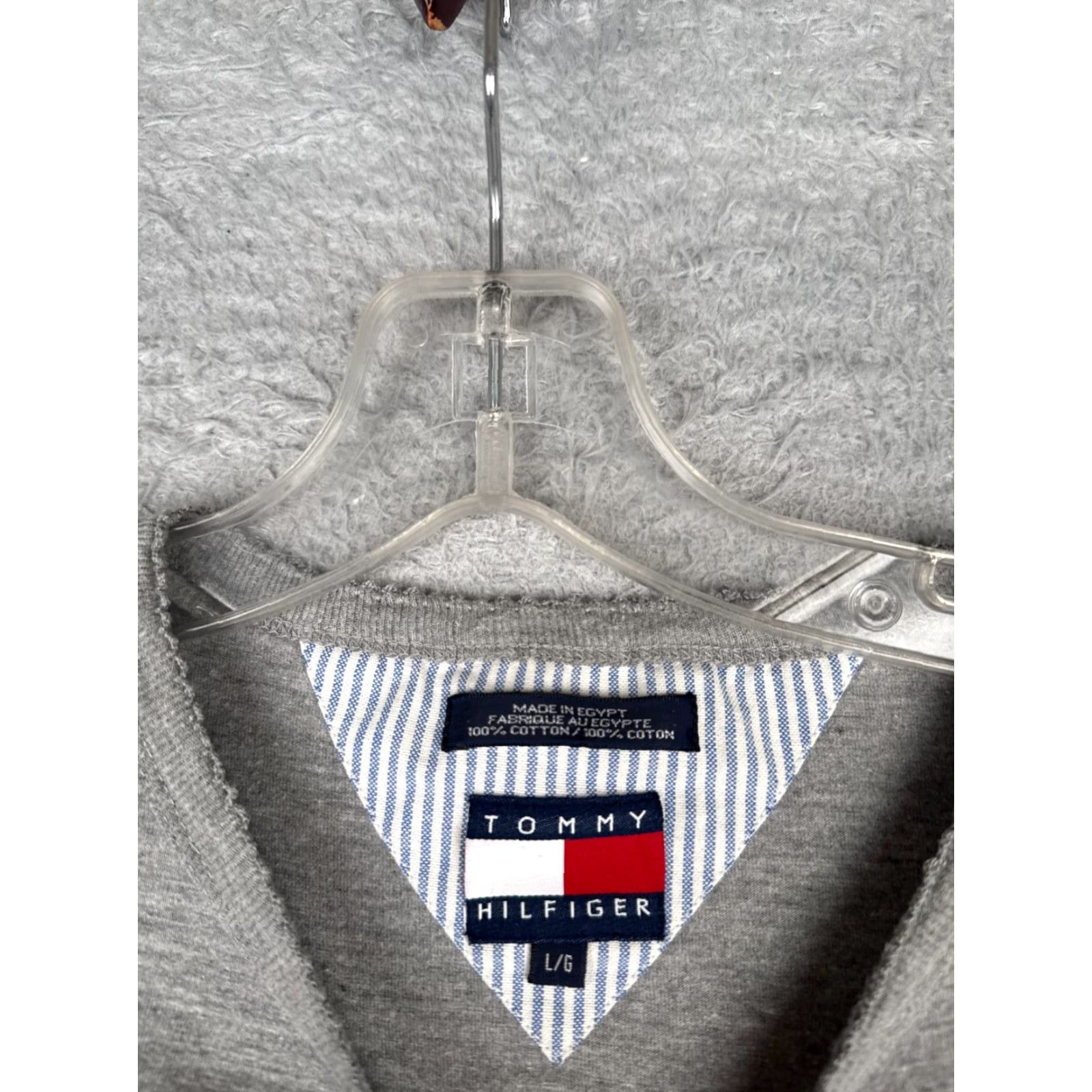 Tommy Hilfiger Tommy Hilfiger Shirt Women L Gray Crew Long Sleeve Bling Rhinestone Logo Cotton Casual Knit All Seasons Vintage NoN/A Size L / US 10 / IT 46 - 7 Thumbnail
