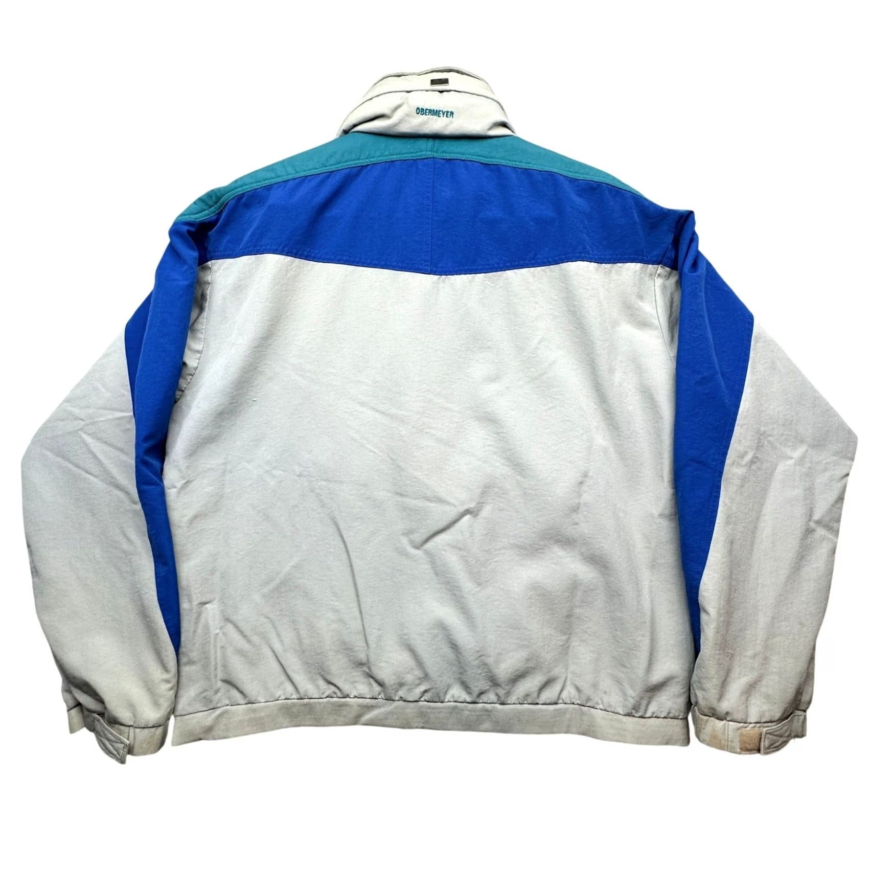Obermeyer VINTAGE Obermeyer Windbreaker Jacket 90s Men Medium Hooded 1/2 Zip Anorak Blue Nylon Long Sleeve Pockets Jersey? Size US L / EU 52-54 / 3 - 2 Thumbnail
