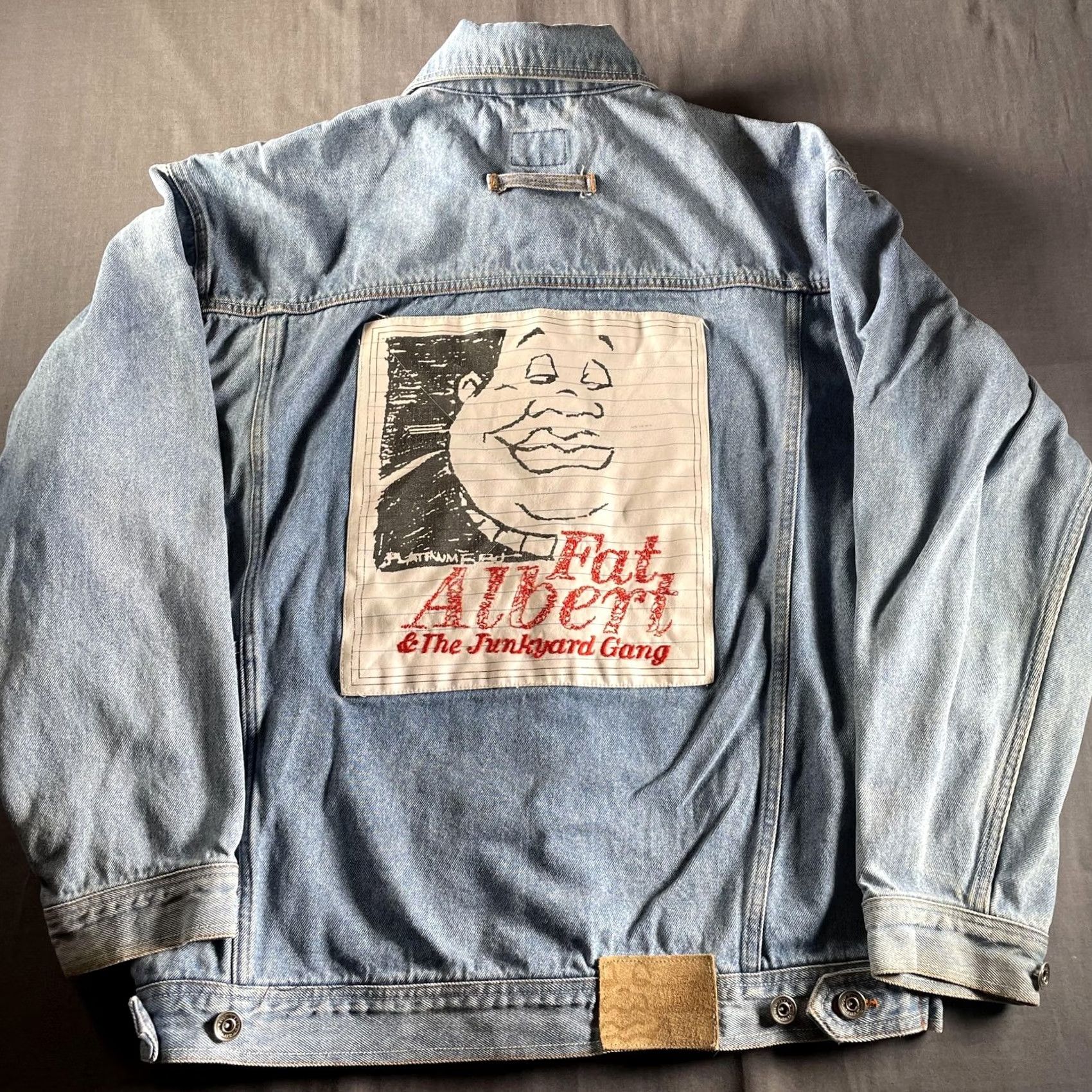 Vintage VINTAGE Fat Albert Platinum FUBU Jean Denim Jacket Mens Large acid wash Y2K 2000 Size US 33 - 2 Thumbnail