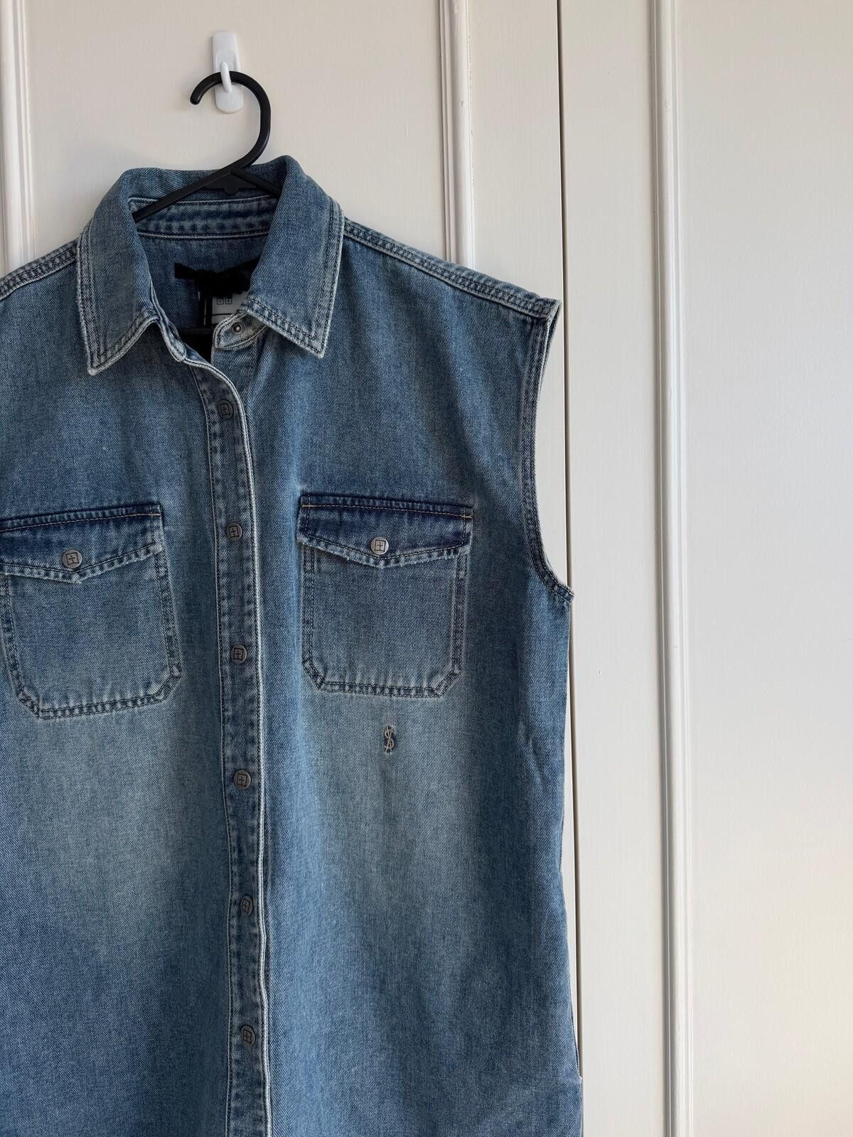 Ksubi new Ksubi womens sleeveless denim shirt dress blue small s 1 Size S / US 4 / IT 40 - 4 Thumbnail