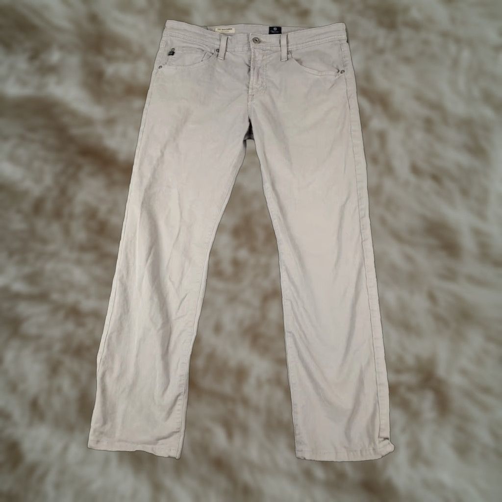 Vintage AG Adriano Goldschmied Mens Beige Slim Straight Leg Jeans 36x29 Size US 36 / EU 52 - 1 Thumbnail