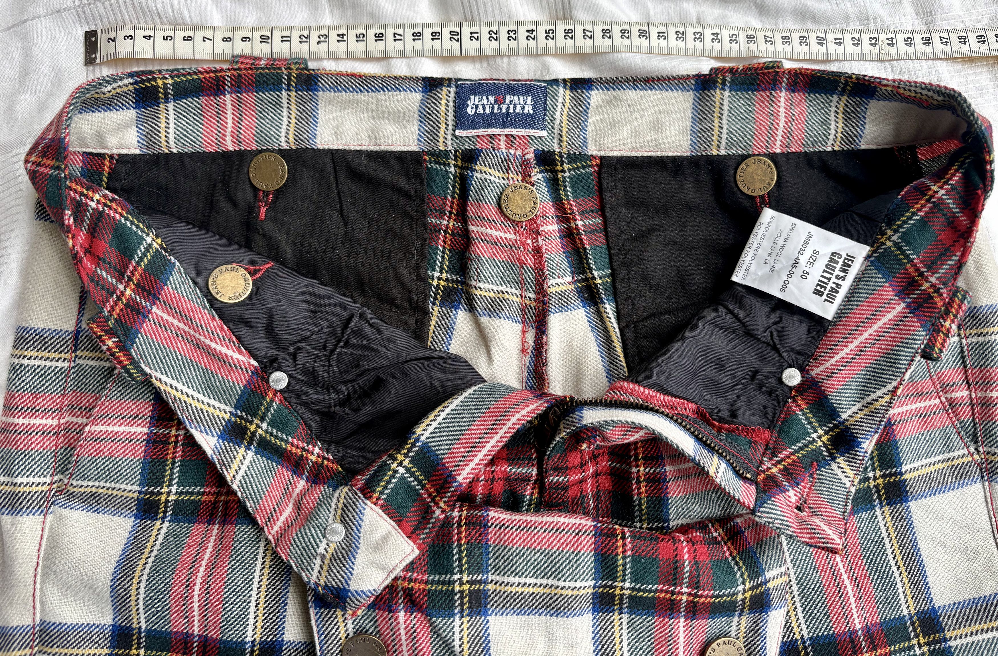 Jean Paul Gaultier Archival JEAN PAUL GAULTIER Tartan Sailor Pants – Unworn Size US 34 / EU 50 - 7 Thumbnail