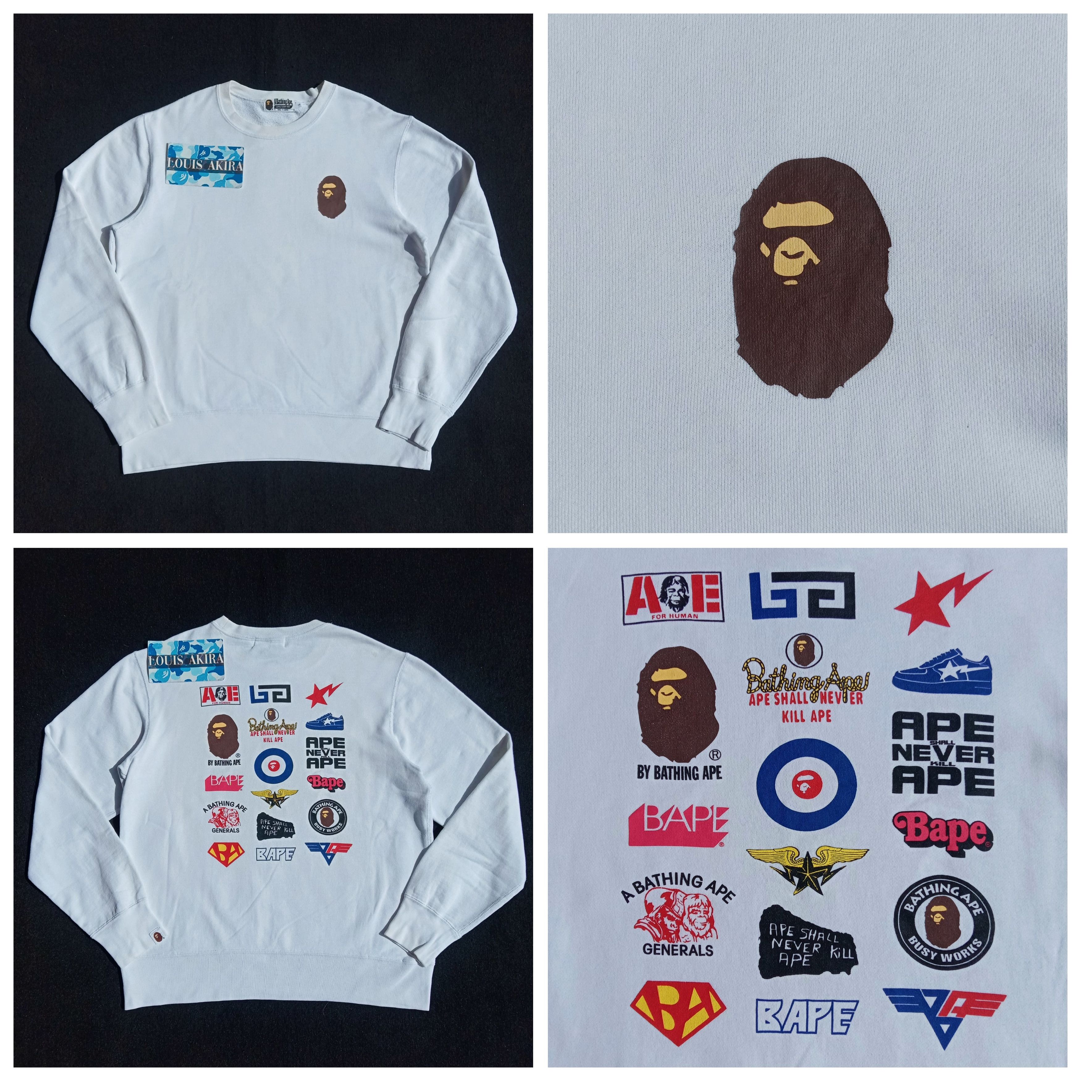 Bape Multi Logo Crewneck (2018) Size US L / EU 52-54 / 3 - 1 Thumbnail