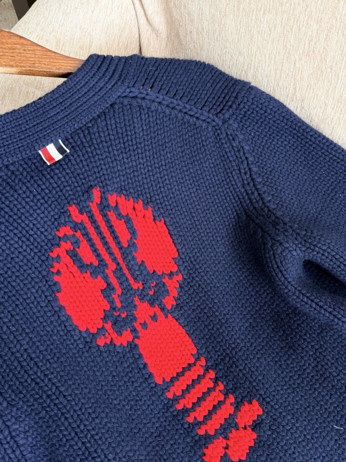 Thom Browne THOM BROWNE Intarsia Cashmere Cardigan Size US M / EU 48-50 / 2 - 4 Thumbnail