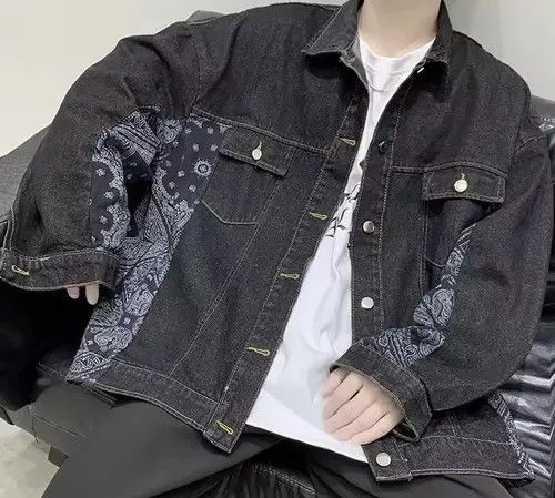 Japanese Brand 💥New Limited Release Side Bandana Denim Jacket Size US M / EU 48-50 / 2 - 5 Thumbnail