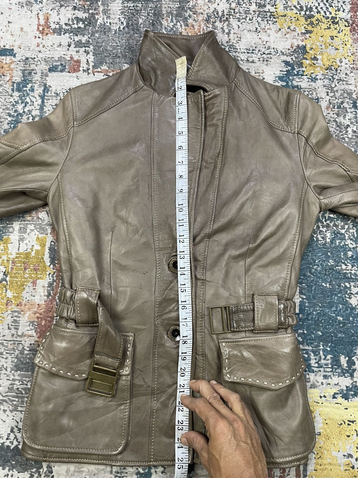 If Six Was Nine Sinéquanone Sheepskin Racoon Fur Belted Leather Jacket Size XS / US 0-2 / IT 36-38 - 9 Thumbnail