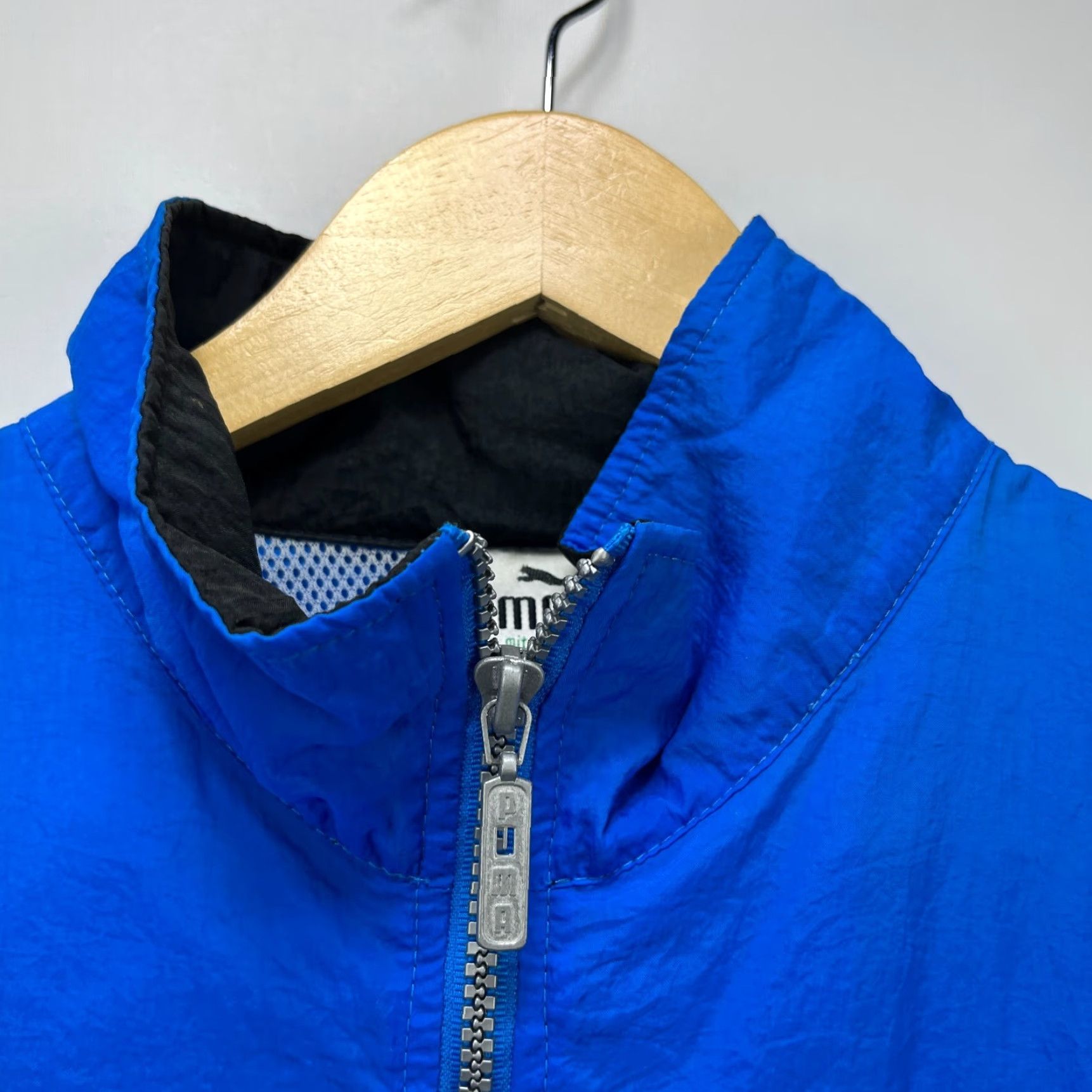 Puma VINTAGE Puma Windbreaker Track Jacket Large Mens Blue 90s Size US 33 - 4 Thumbnail