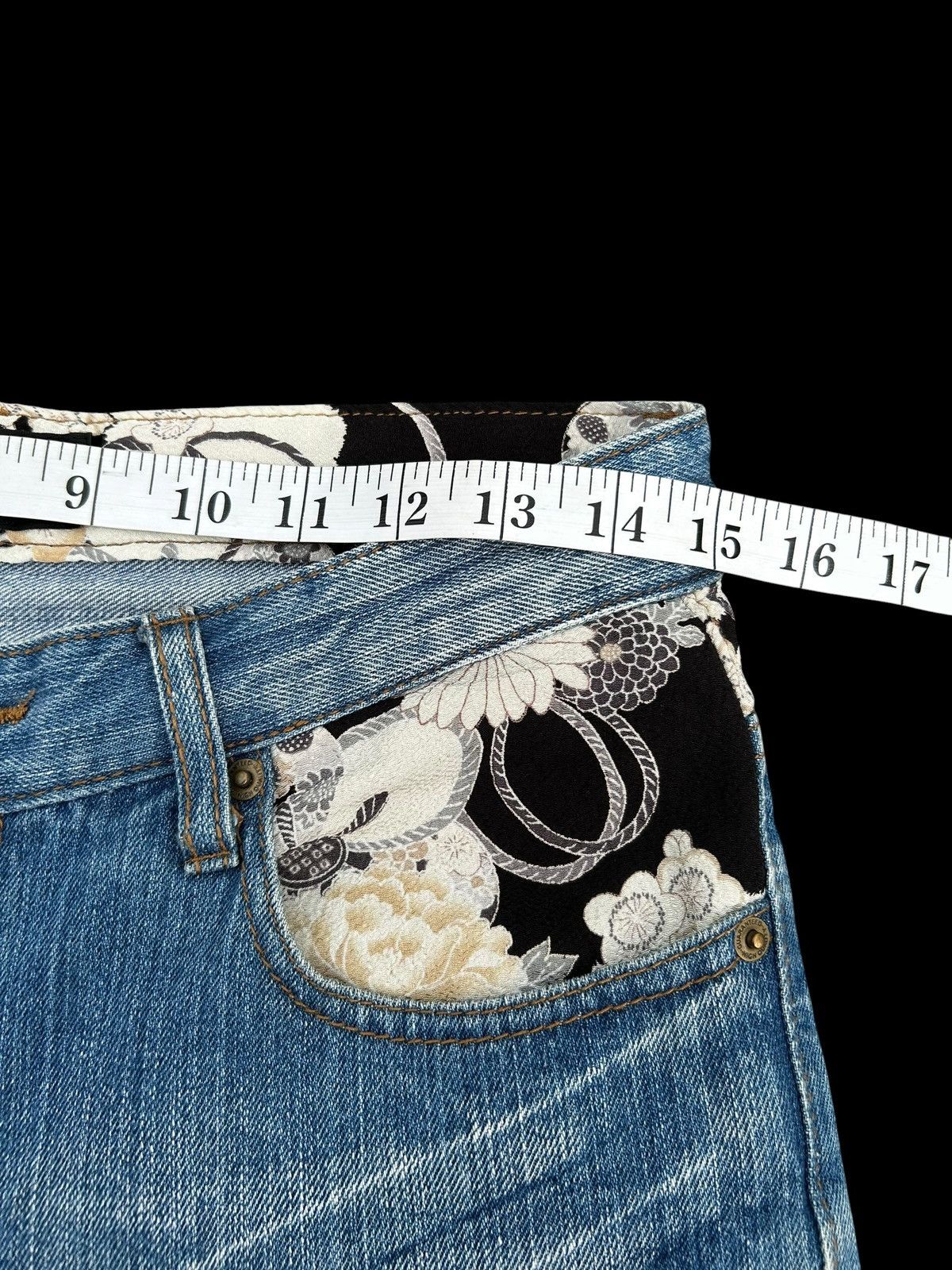 Kapital Karakuri Tamashii embroidery Inspired Japanese Denim Jeans Size US 30 / EU 46 - 13 Thumbnail