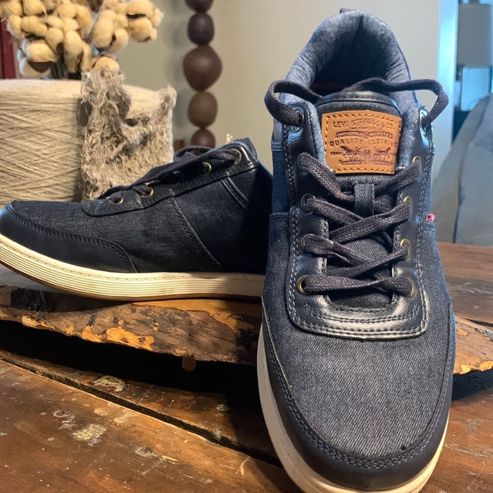 Levi's Levis denim jeans sneakers athletic athleisure shoes Size US 9.5 / EU 42-43 - 1 Thumbnail