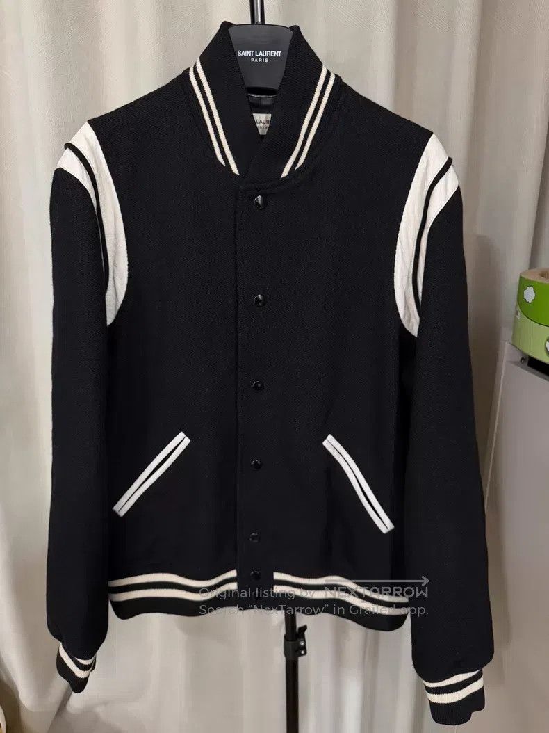 Saint Laurent Paris Saint Laurent Paris Classic Black and White Baseball Jacke Size US L / EU 52-54 / 3 - 1 Thumbnail