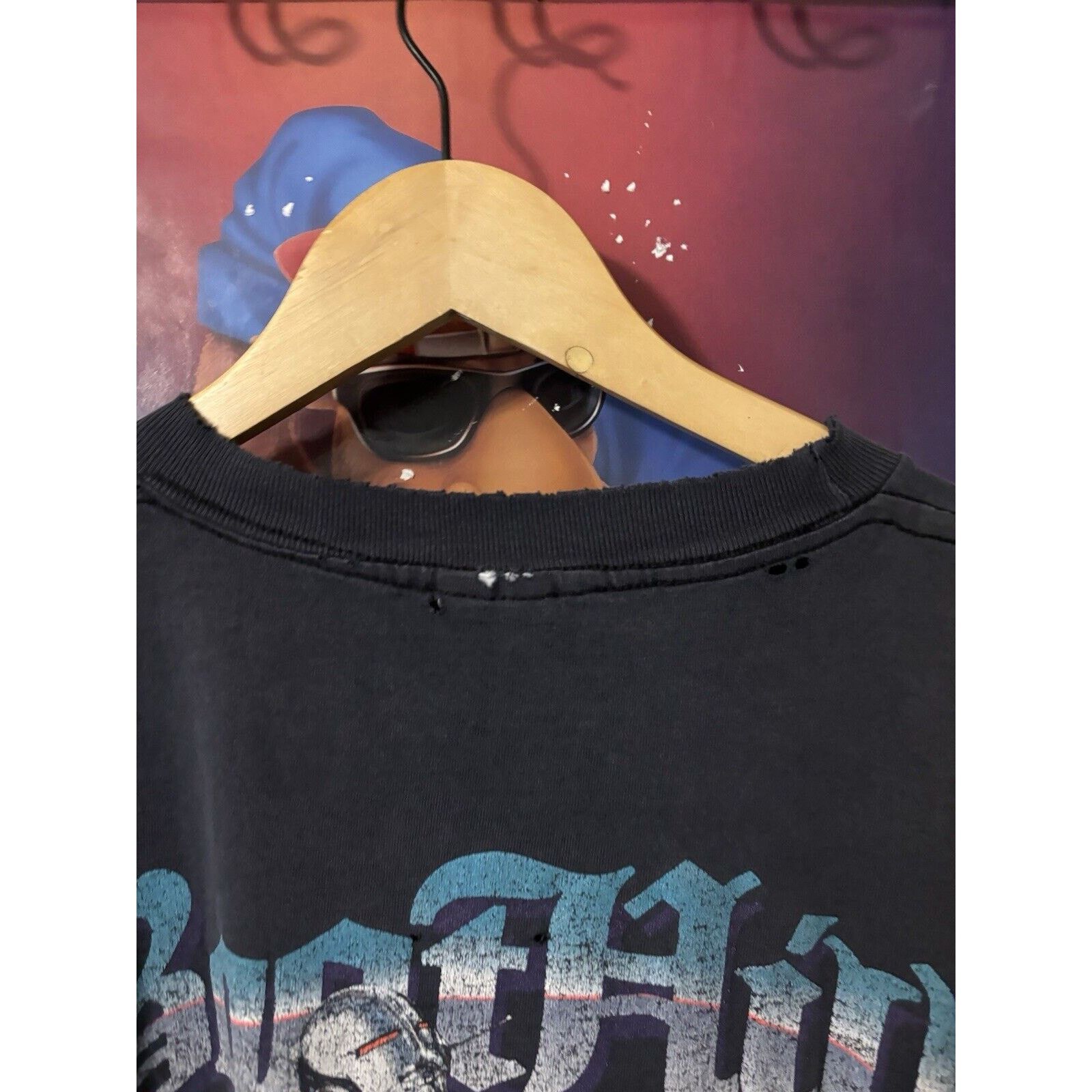 Other vintage black boothill 97 rare shredded faded T-shirt XL Size US XL / EU 56 / 4 - 5 Thumbnail