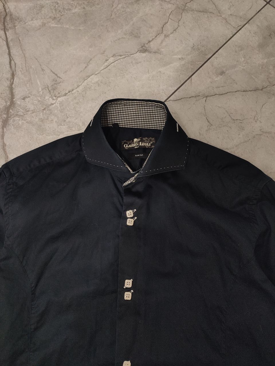 Other Mens Claudio Lugli Couture Full Buttoned Black Shirt Size L Size US L / EU 52-54 / 3 - 5 Thumbnail