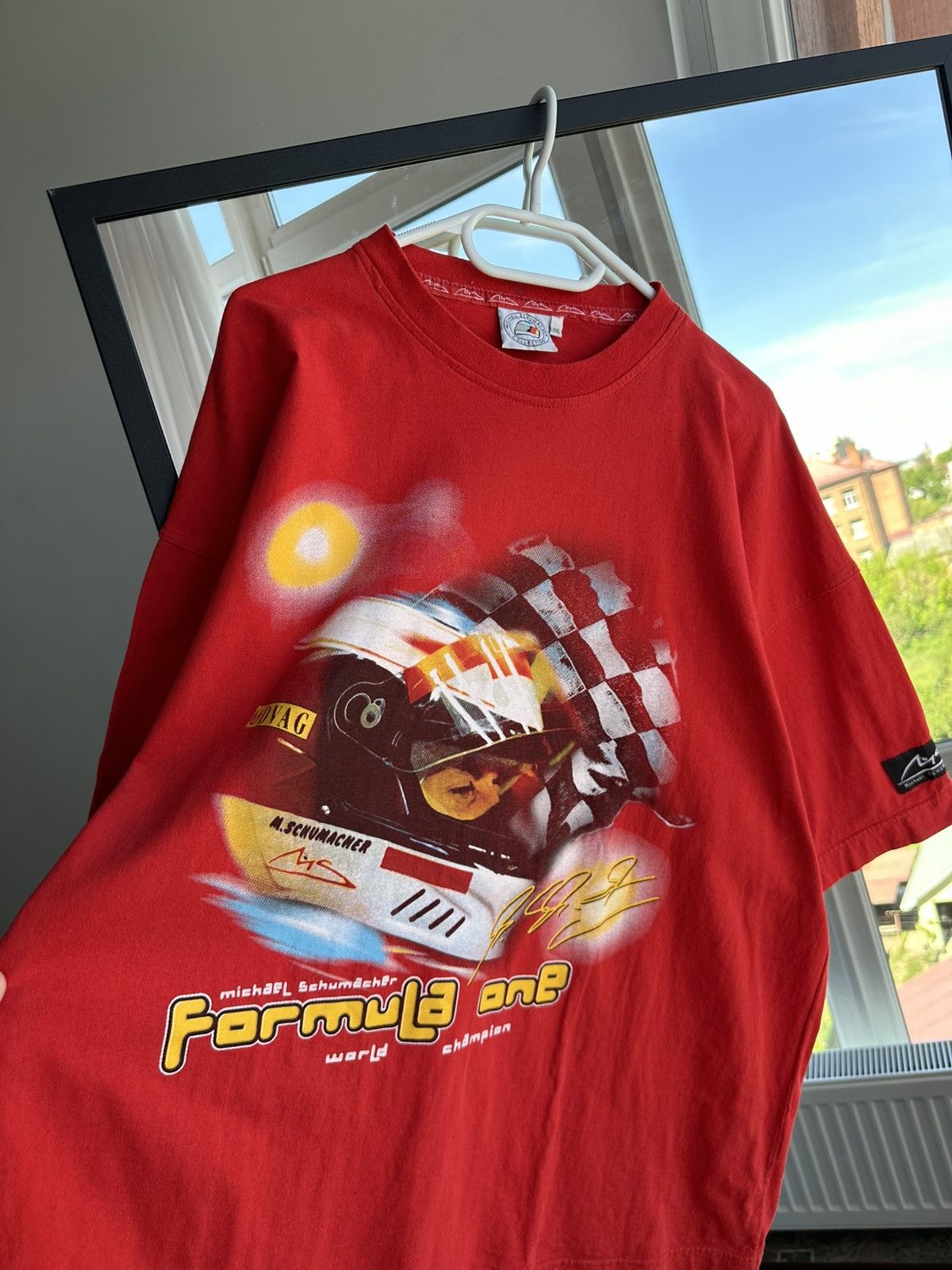Vintage Michael Schumacher Formula 1 Racing World Champion T-shirt Size US XL / EU 56 / 4 - 5 Thumbnail