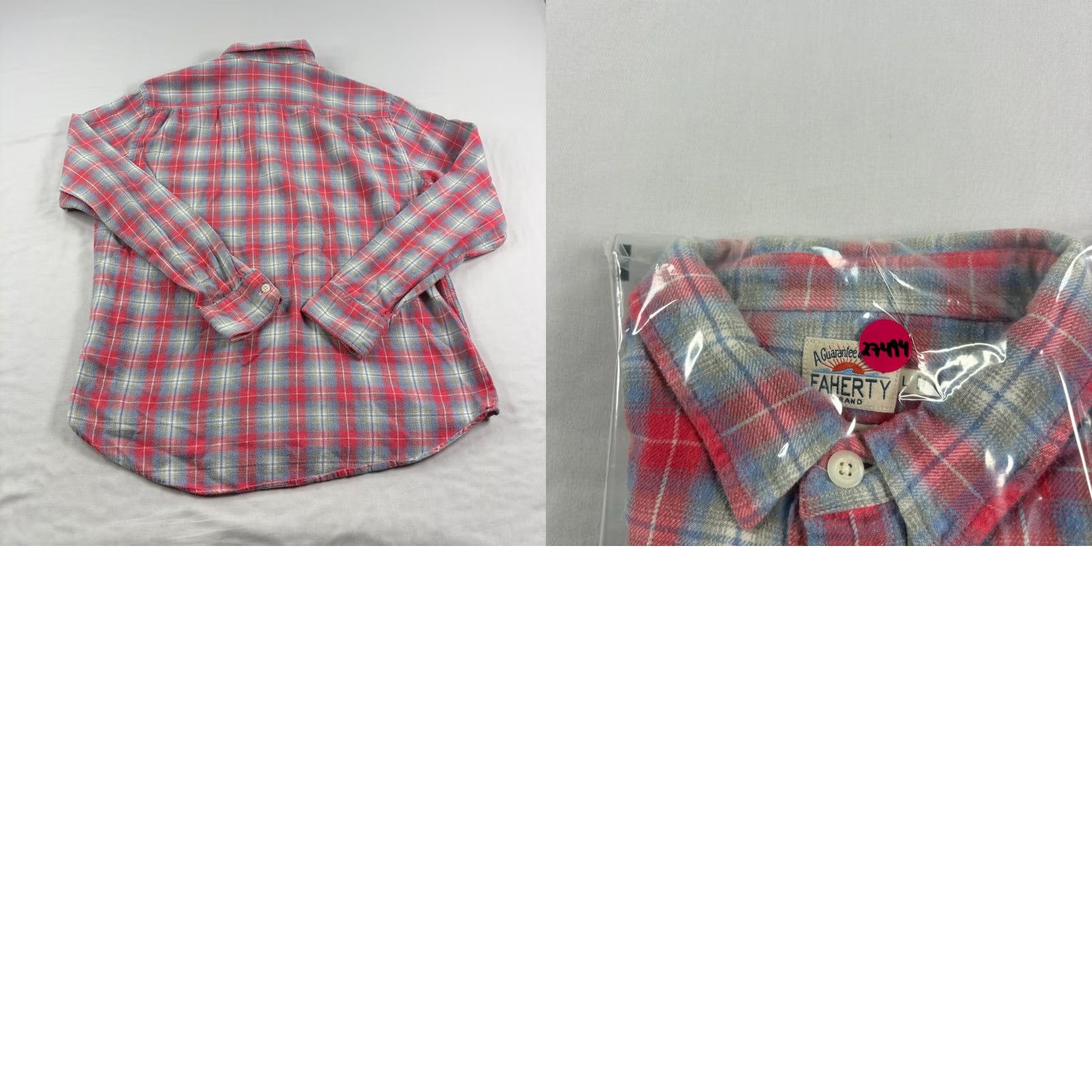 Faherty Faherty Shirt Mens L Plaid Lightweight Flannel Button-Up Cotton Pocketed Casual Long Sleeve Shirt Size US L / EU 52-54 / 3 - 8 Thumbnail