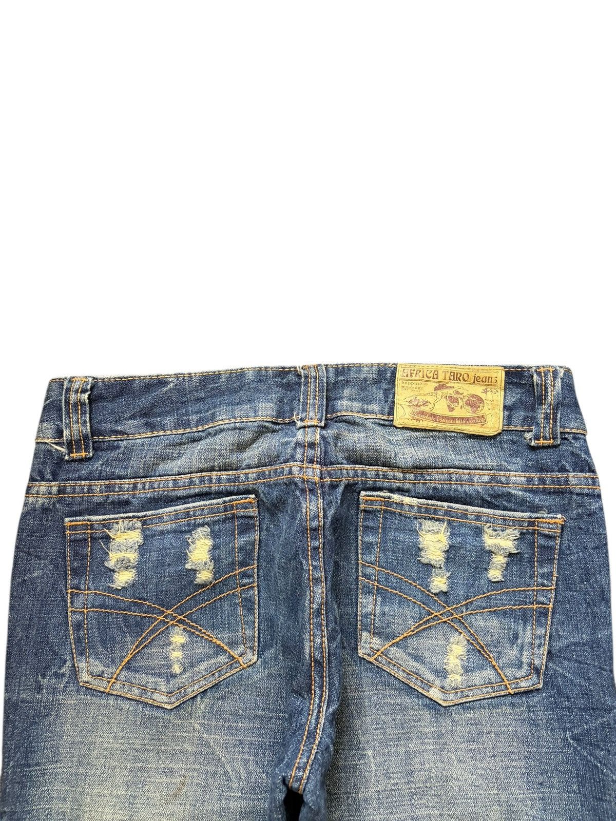 Edwin Vintage Japanese Brand Rusty Wash Distress Loose Jeans Size 30" / US 8 / IT 44 - 4 Thumbnail
