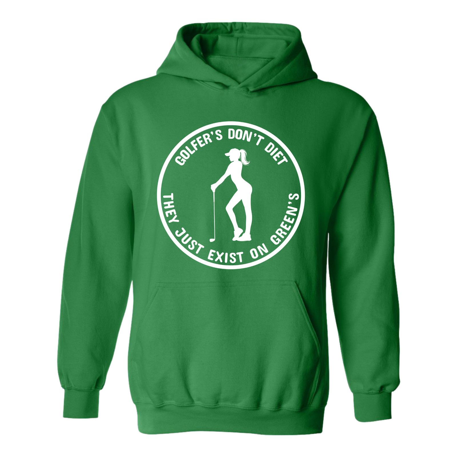 Gildan Golf Hoodie Golfers Dont Diet Funny WOMAN Golfer Sweatshirt Size US L / EU 52-54 / 3 - 12 Thumbnail