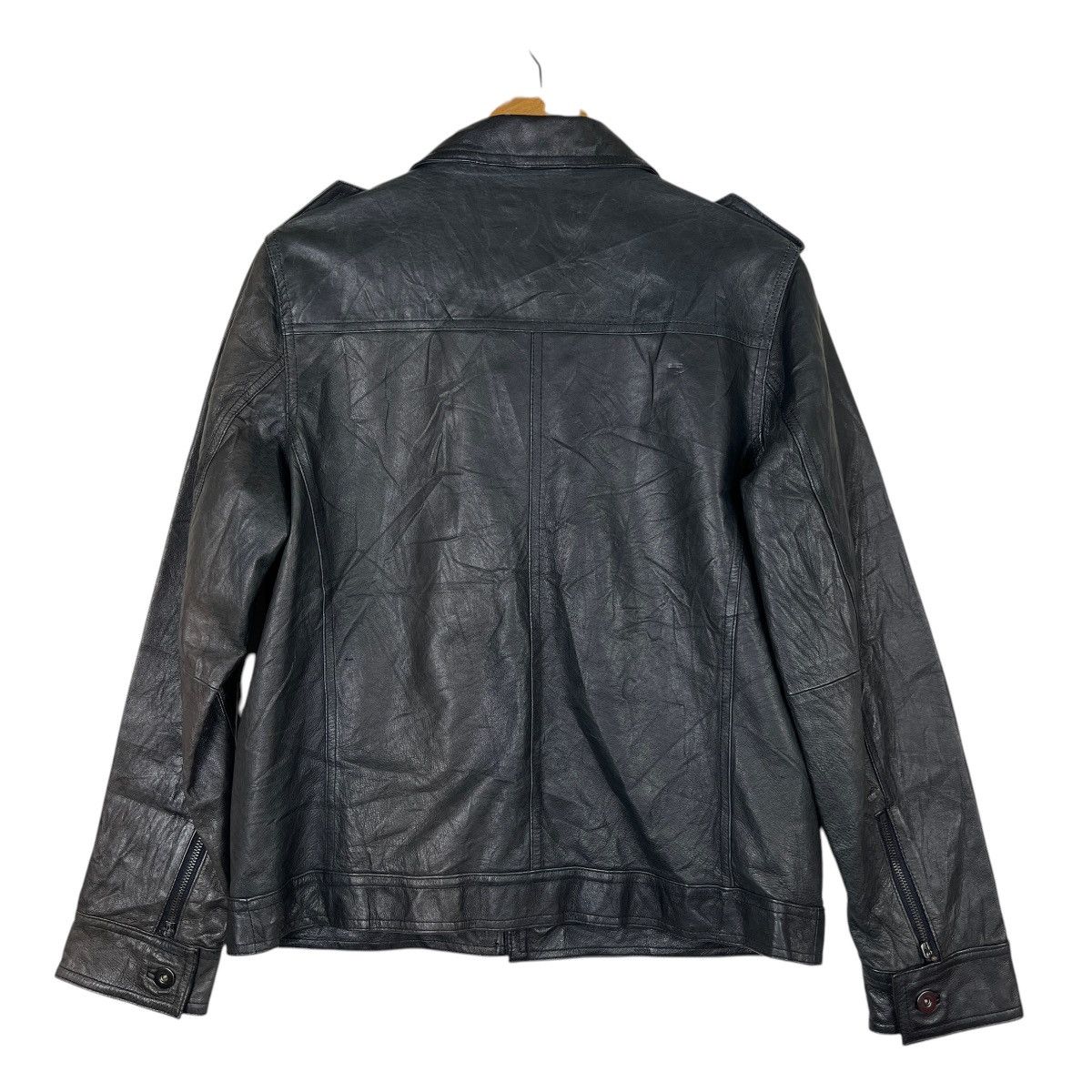 Japanese Brand Vintage Houston PigSkin Leather Trucker Jacket Union Made Size US M / EU 48-50 / 2 - 3 Thumbnail
