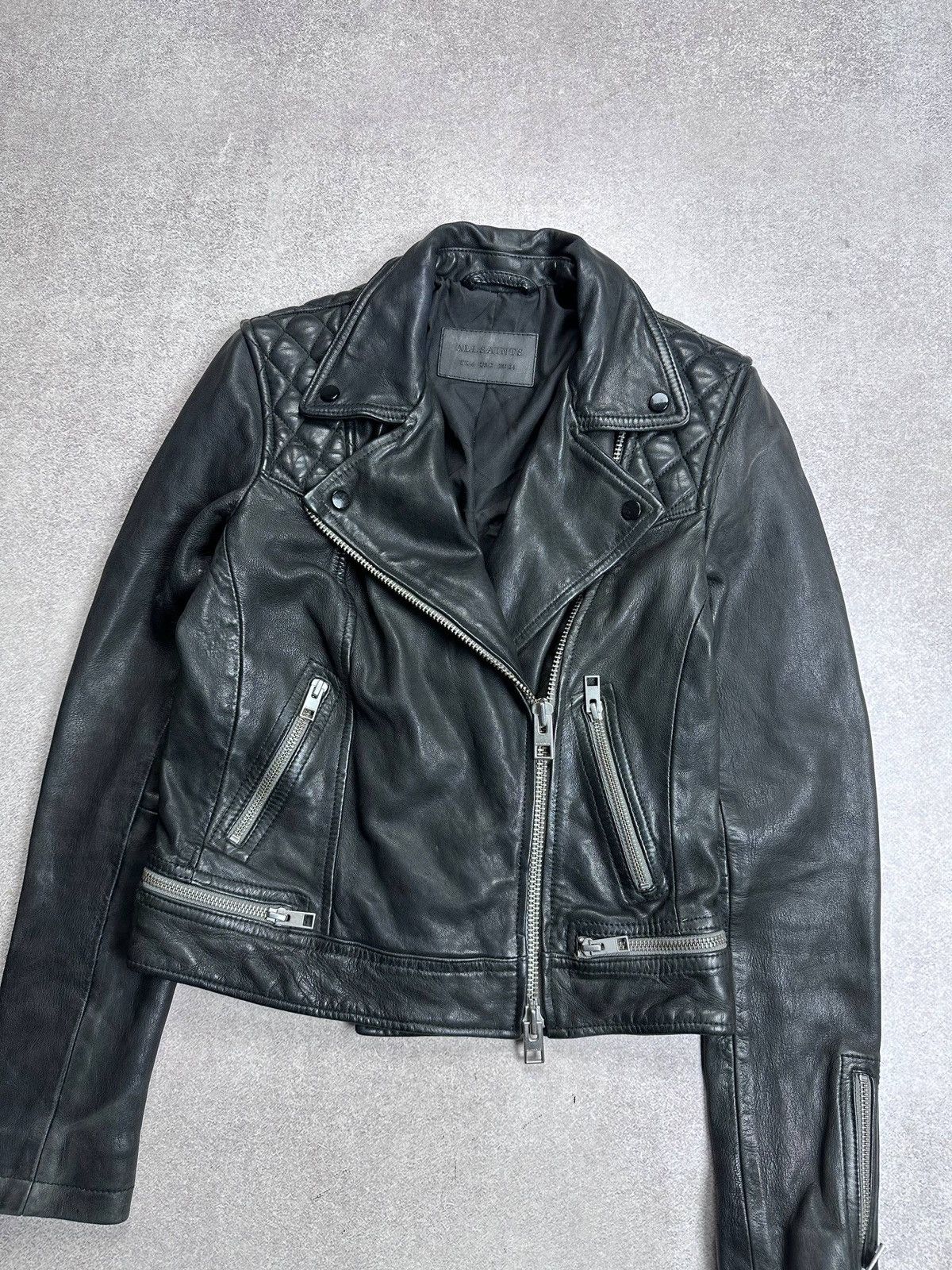 Allsaints Allsaints Genuine Leather Womans Jacket US 2 Size S / US 4 / IT 40 - 3 Thumbnail