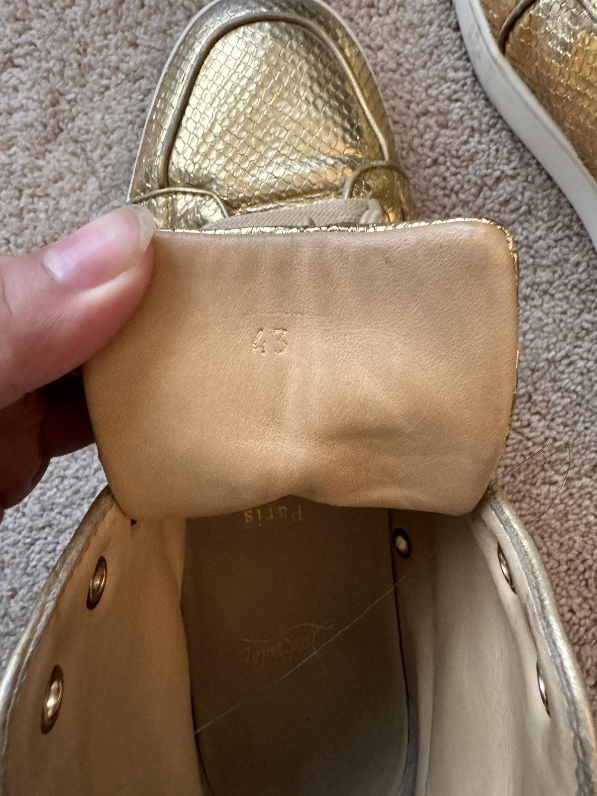 Christian Louboutin Christian Louboutin mens Gold skin shoes 43 US10 Size US 10 / EU 43 - 6 Thumbnail