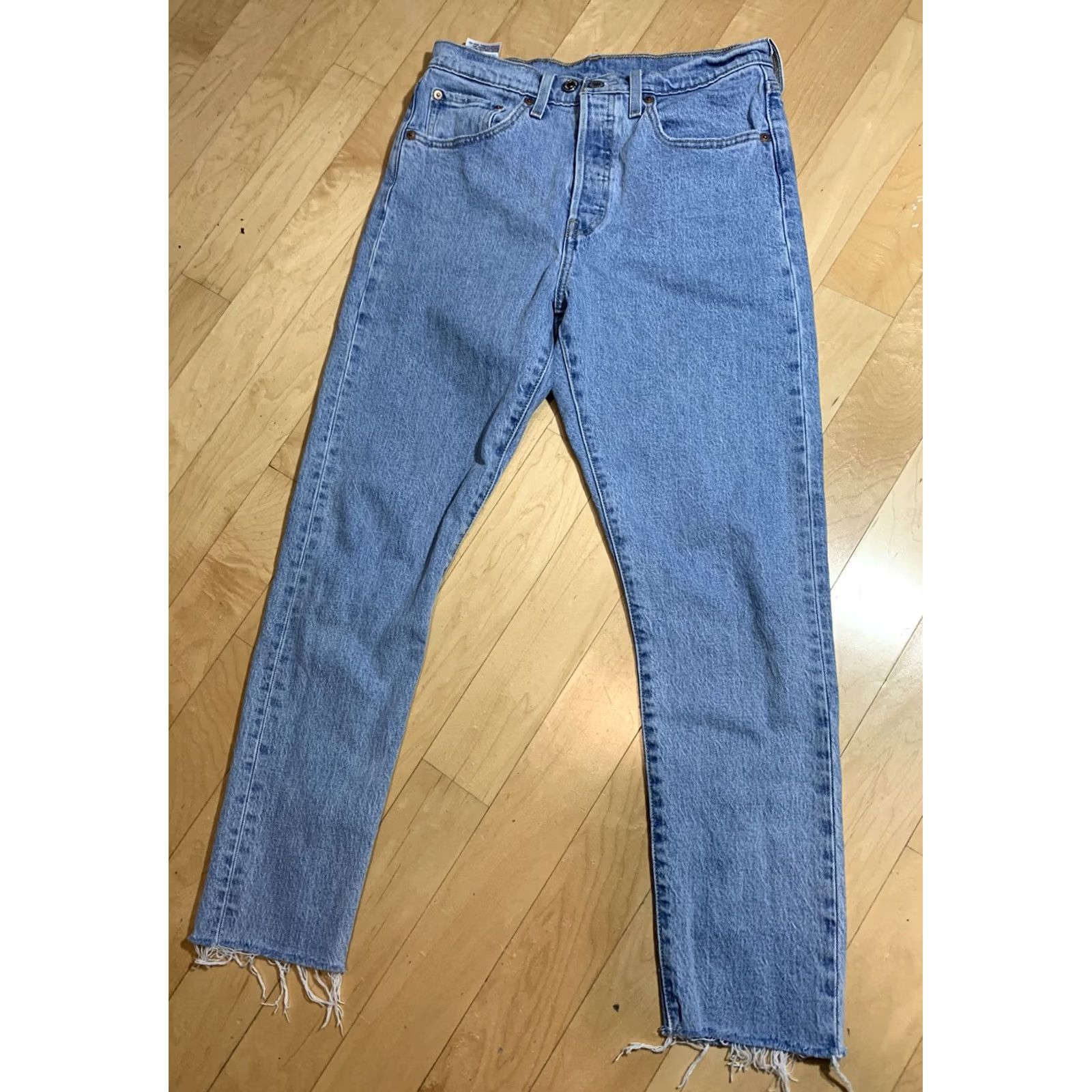 Vintage Levi's Womens Raw Hem Jeans 28 x 28 Size 28 Inch Waist Size 28" / US 6 / IT 42 - 2 Thumbnail