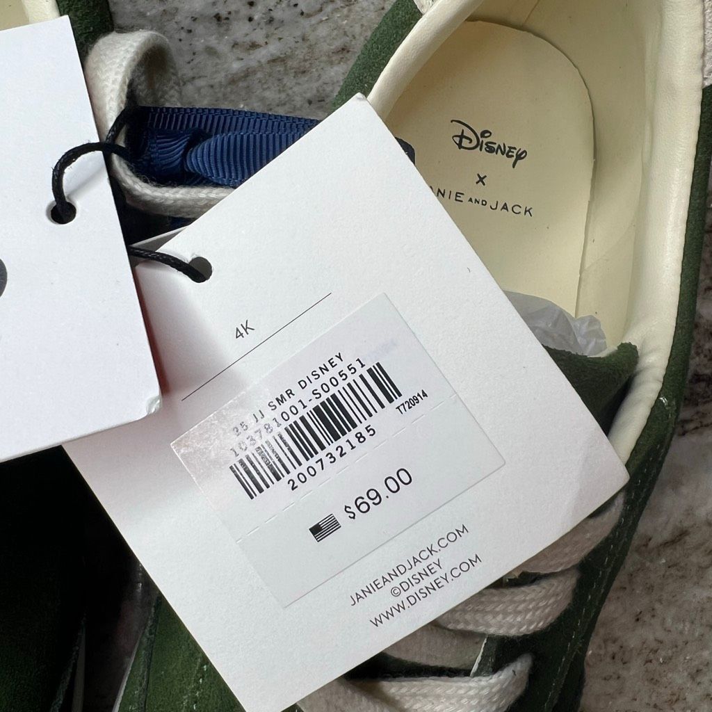 Disney Janie and Jack x Disney, Ivy Green Disney Mickey Mouse Suede Size US 4 / IT 34 - 5 Thumbnail