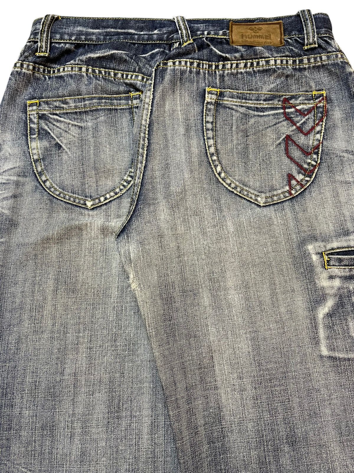 Hummel Vintage Hummel Blue Faded Wash Style Baggy Jeans Size US 32 / EU 48 - 6 Thumbnail