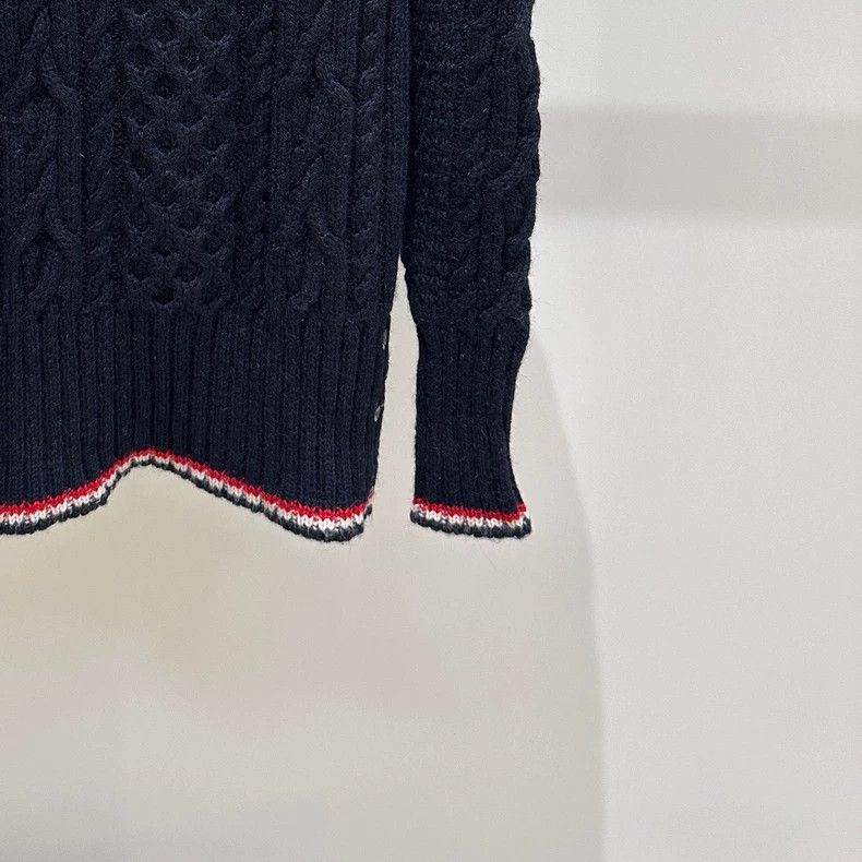 Thom Browne Thom Browne size4 Knitted sweater with high collar and wool Size US XL / EU 56 / 4 - 4 Thumbnail