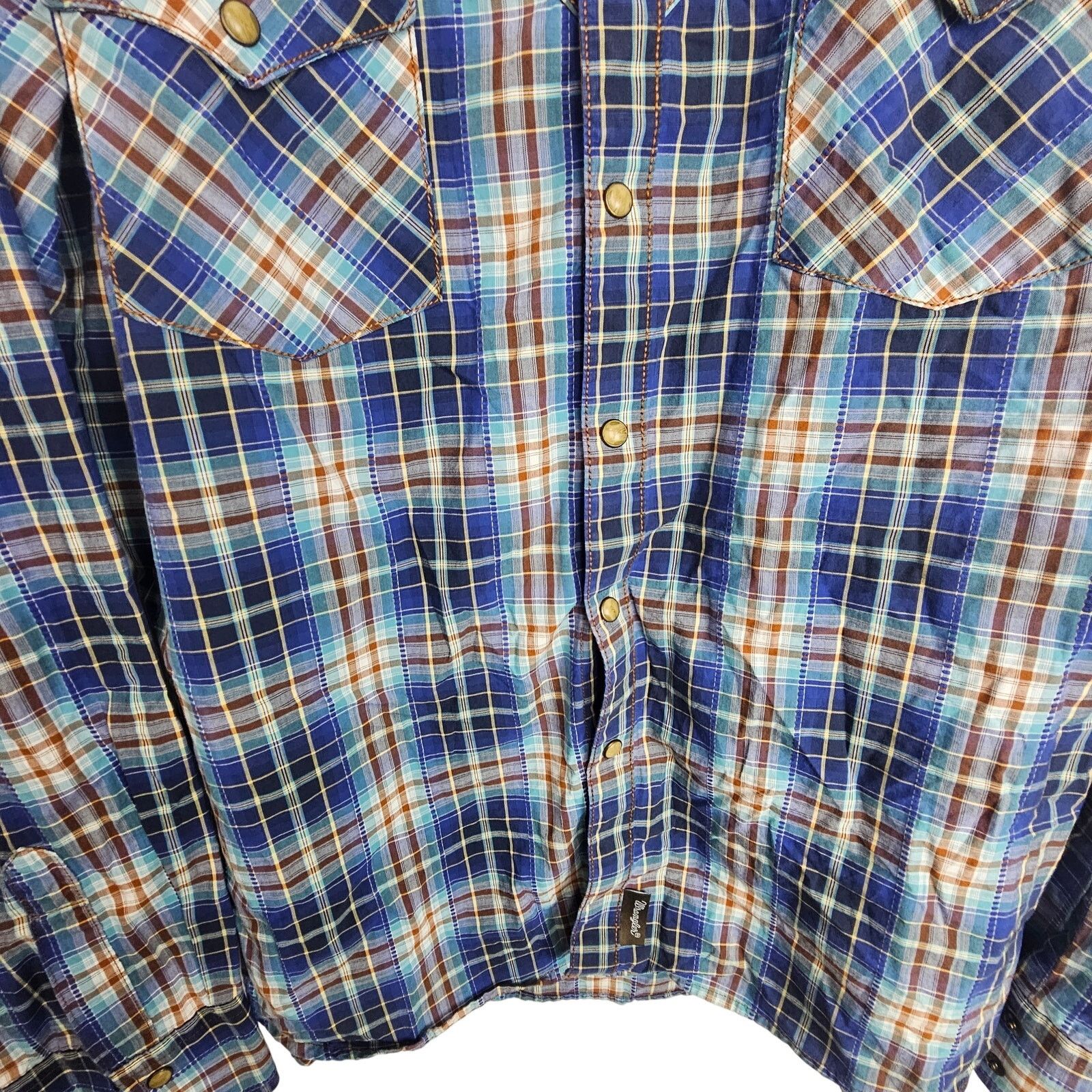 Wrangler Wrangler Retro Men Western Shirt Pliad Size L Country Cowboy Size US L / EU 52-54 / 3 - 3 Thumbnail